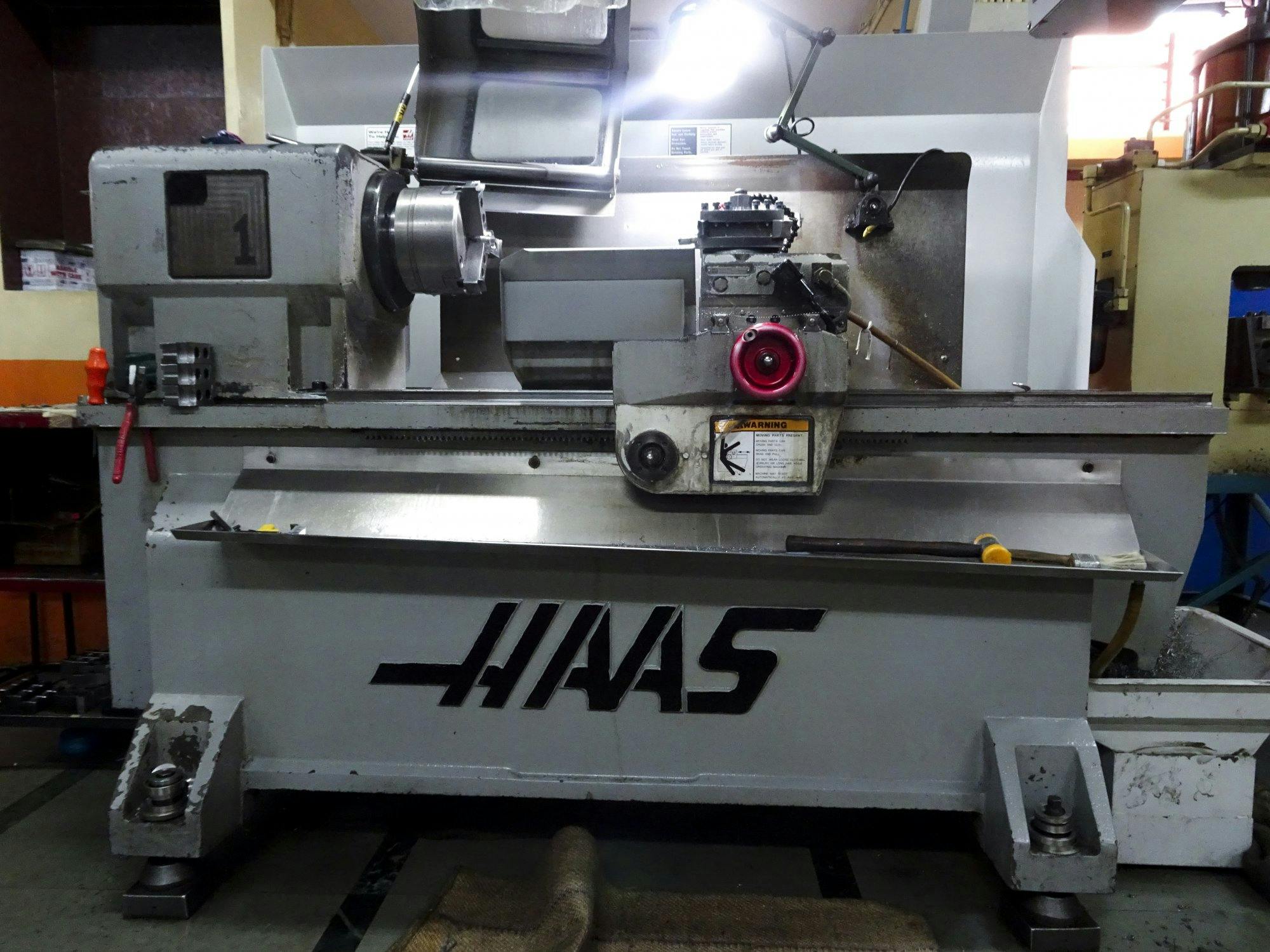 Front view of HAAS TL-1 machine