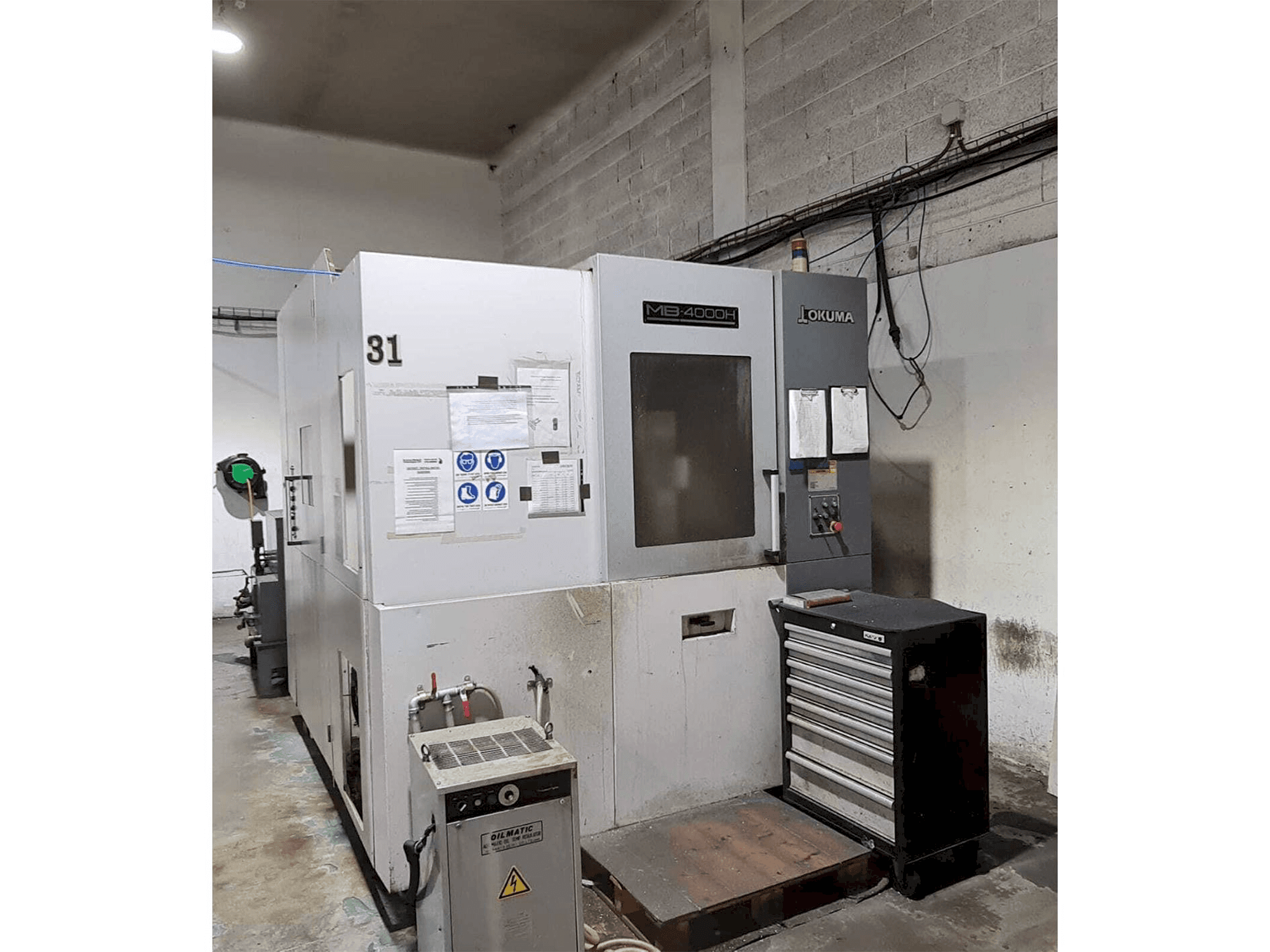 Front view of Okuma MB-4000H machine