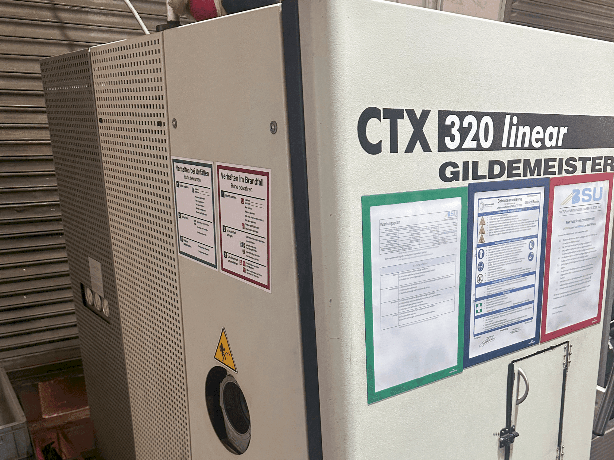 Front view of DMG CTX 320 Linear V5 machine