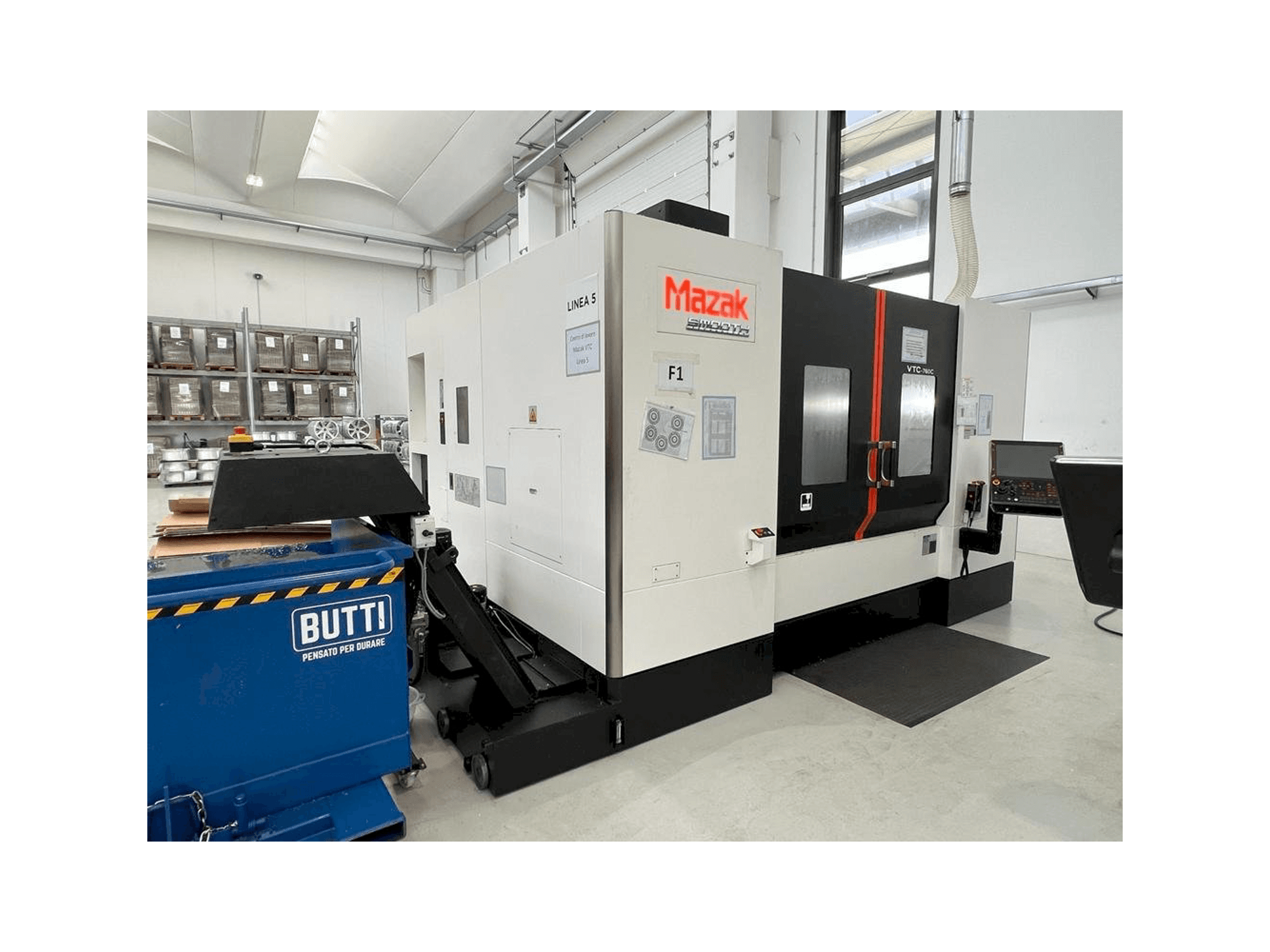 Front view of Mazak VTC 760 machine