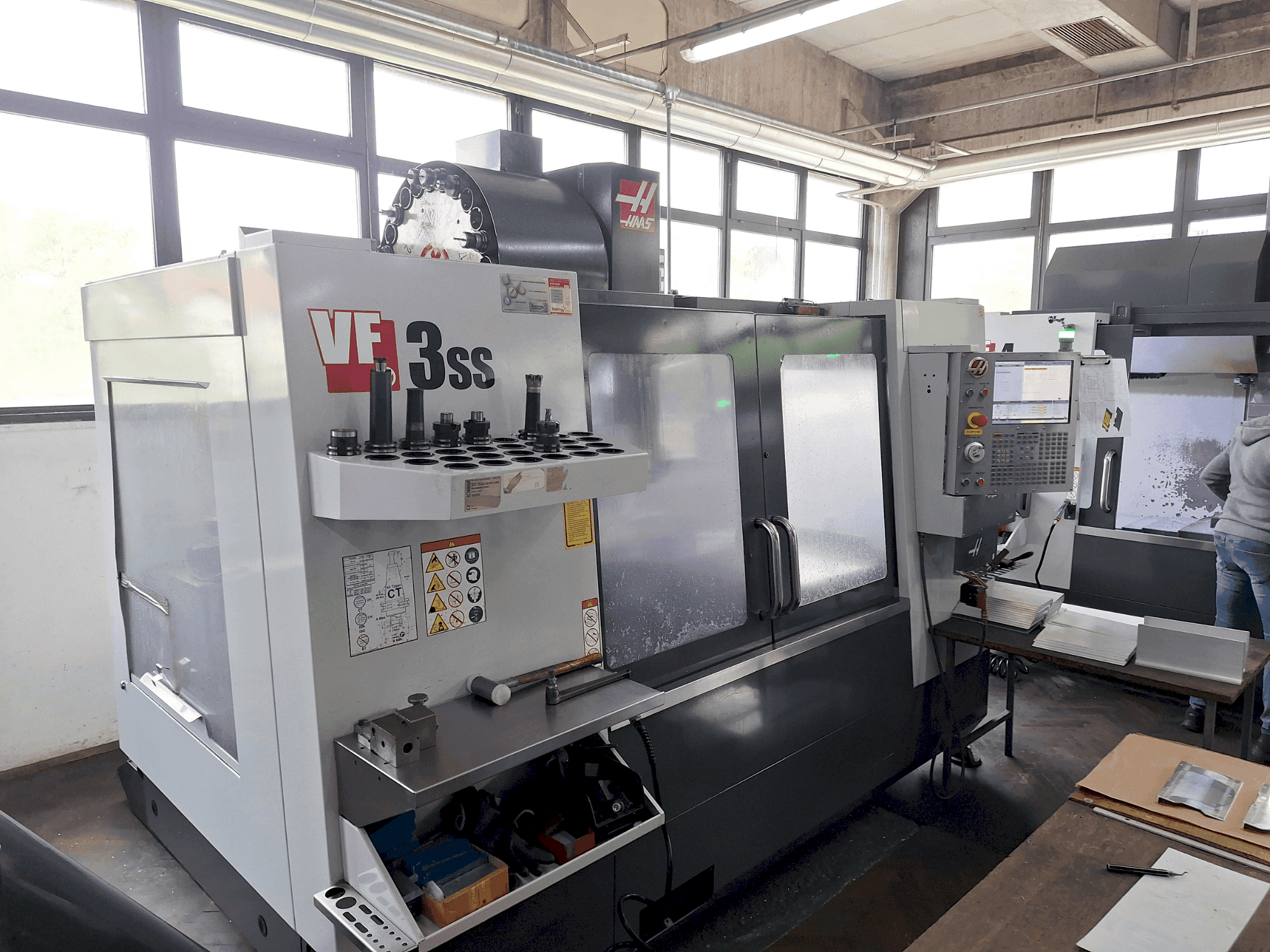 Front view of HAAS VF3 SS machine