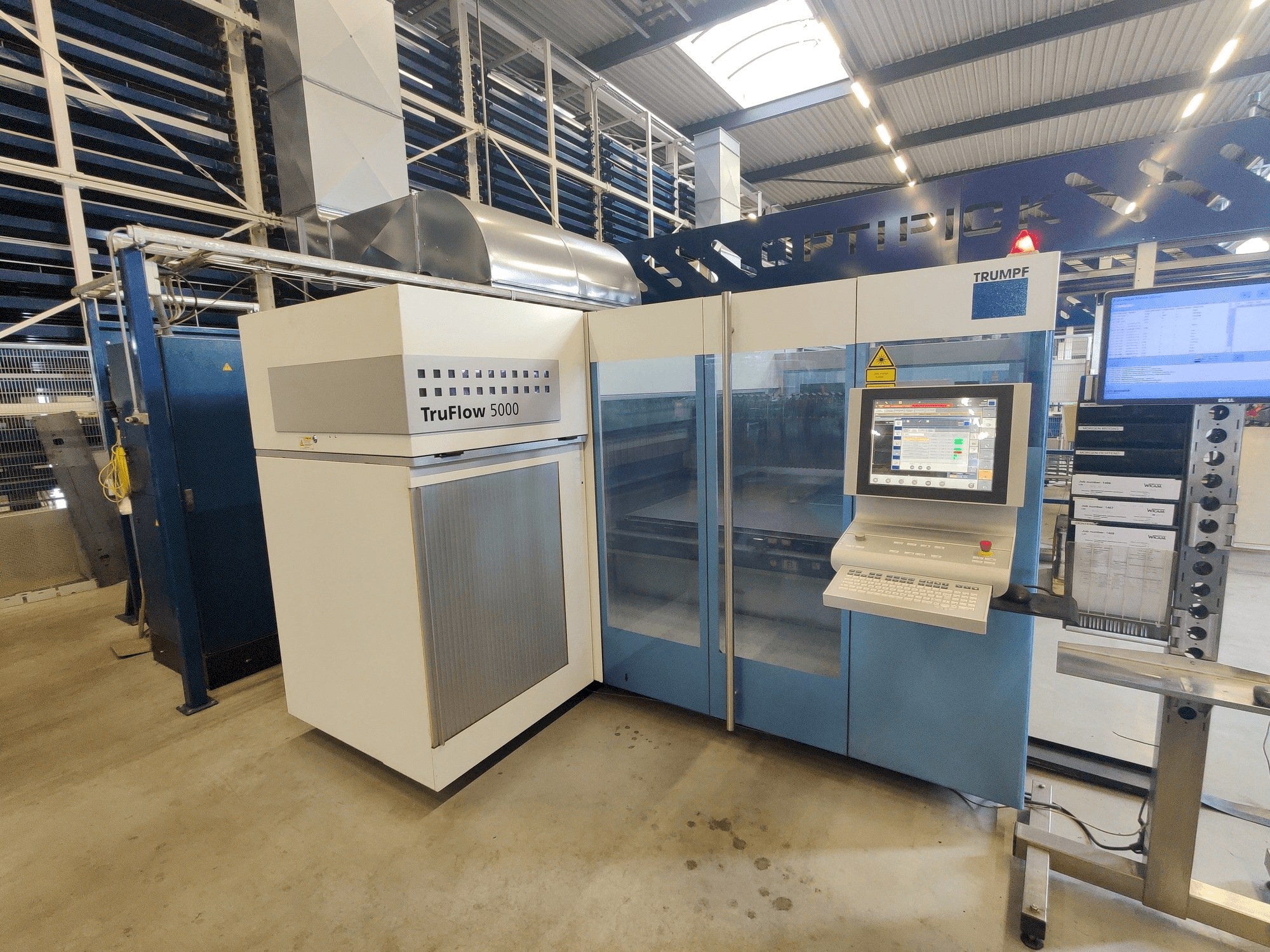 Front view of Trumpf TruLaser 3030 machine