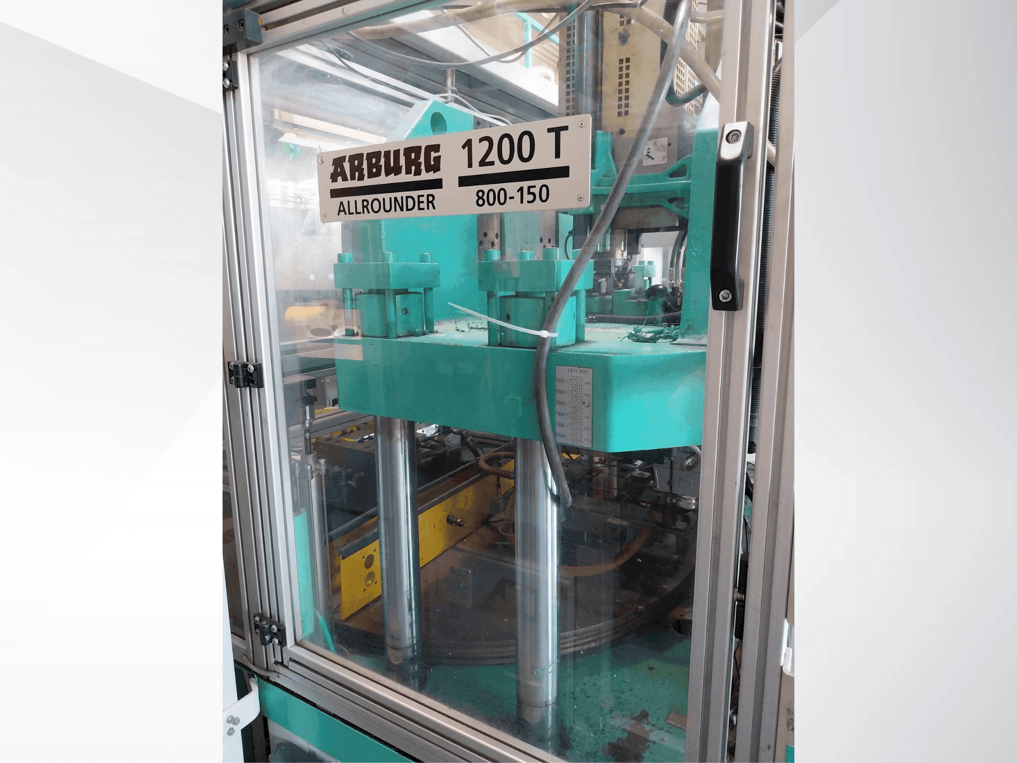 Front view of Arburg Allrounder 1200T 800-150 machine