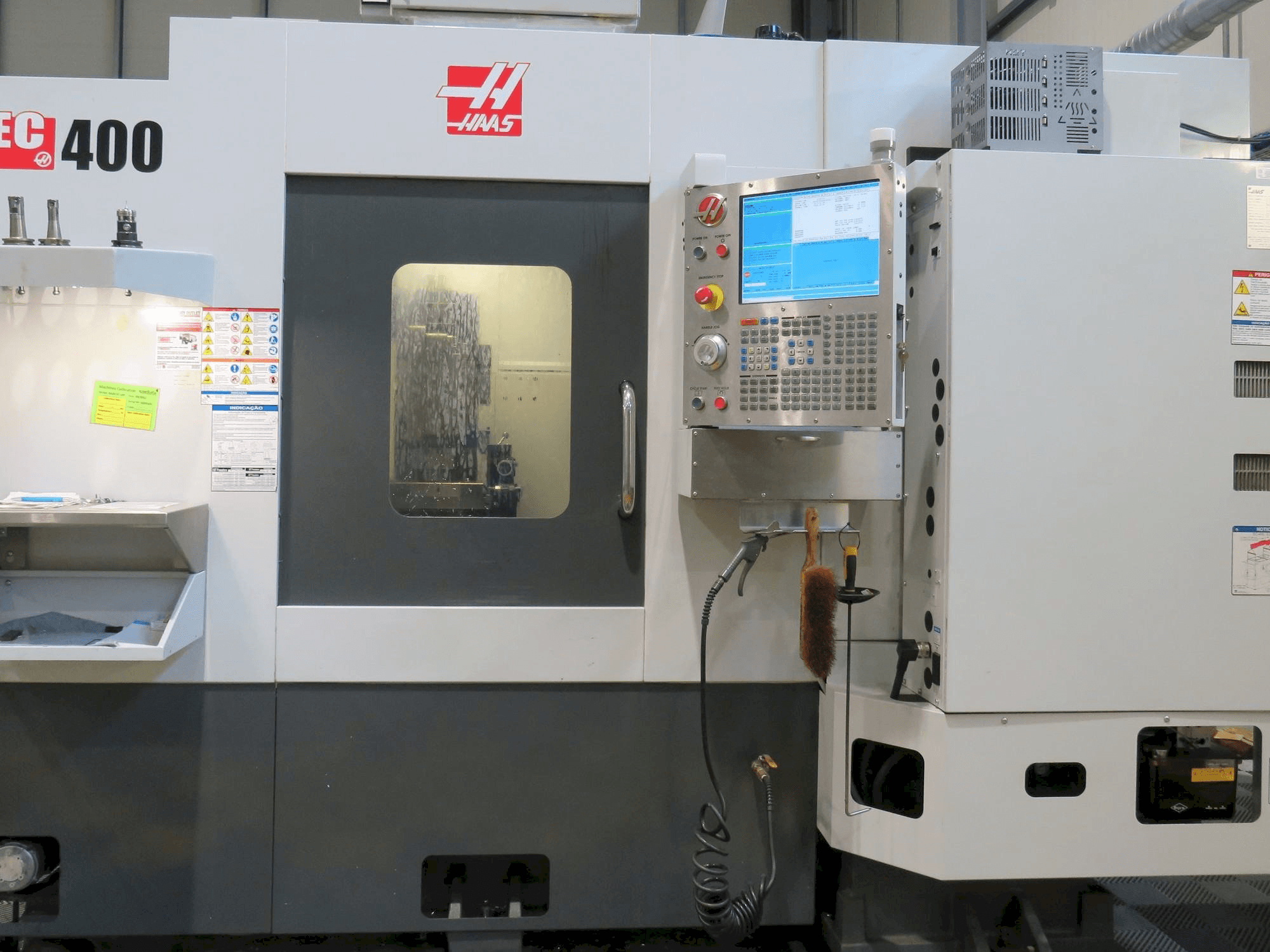 Front view of HAAS EC-400 machine