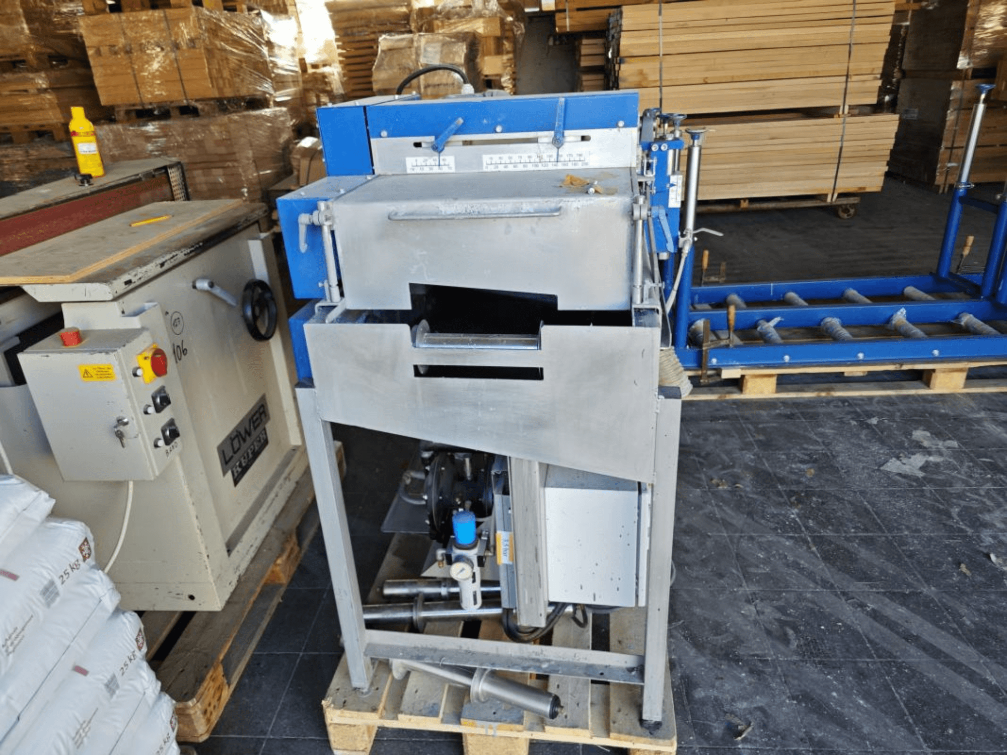 Front view of SCHIELE Schiele Impregmat VM-Mini, a compact wood impregnation machine with visible control panel and motor.