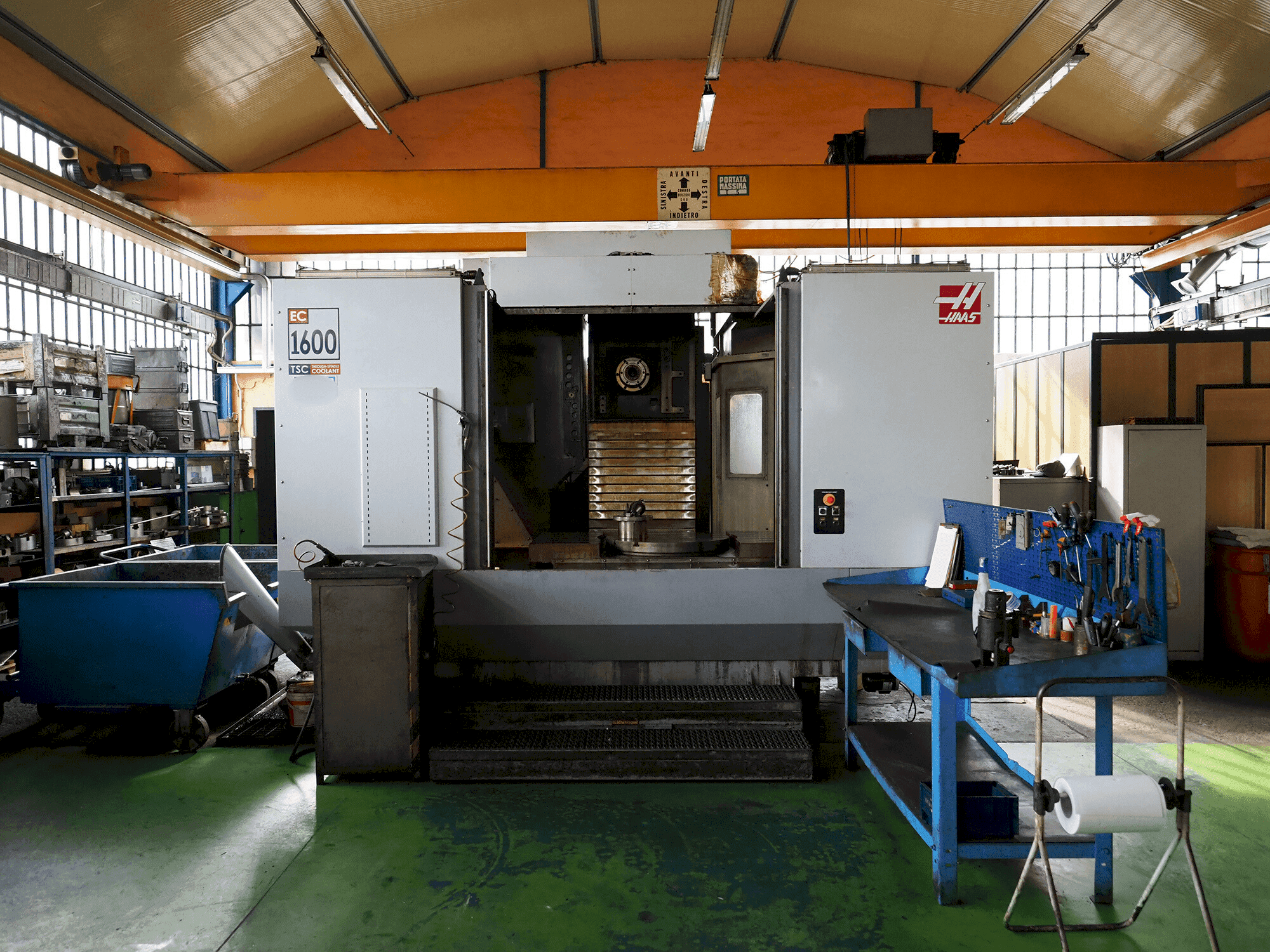 Front view of HAAS EX 1600 4X machine