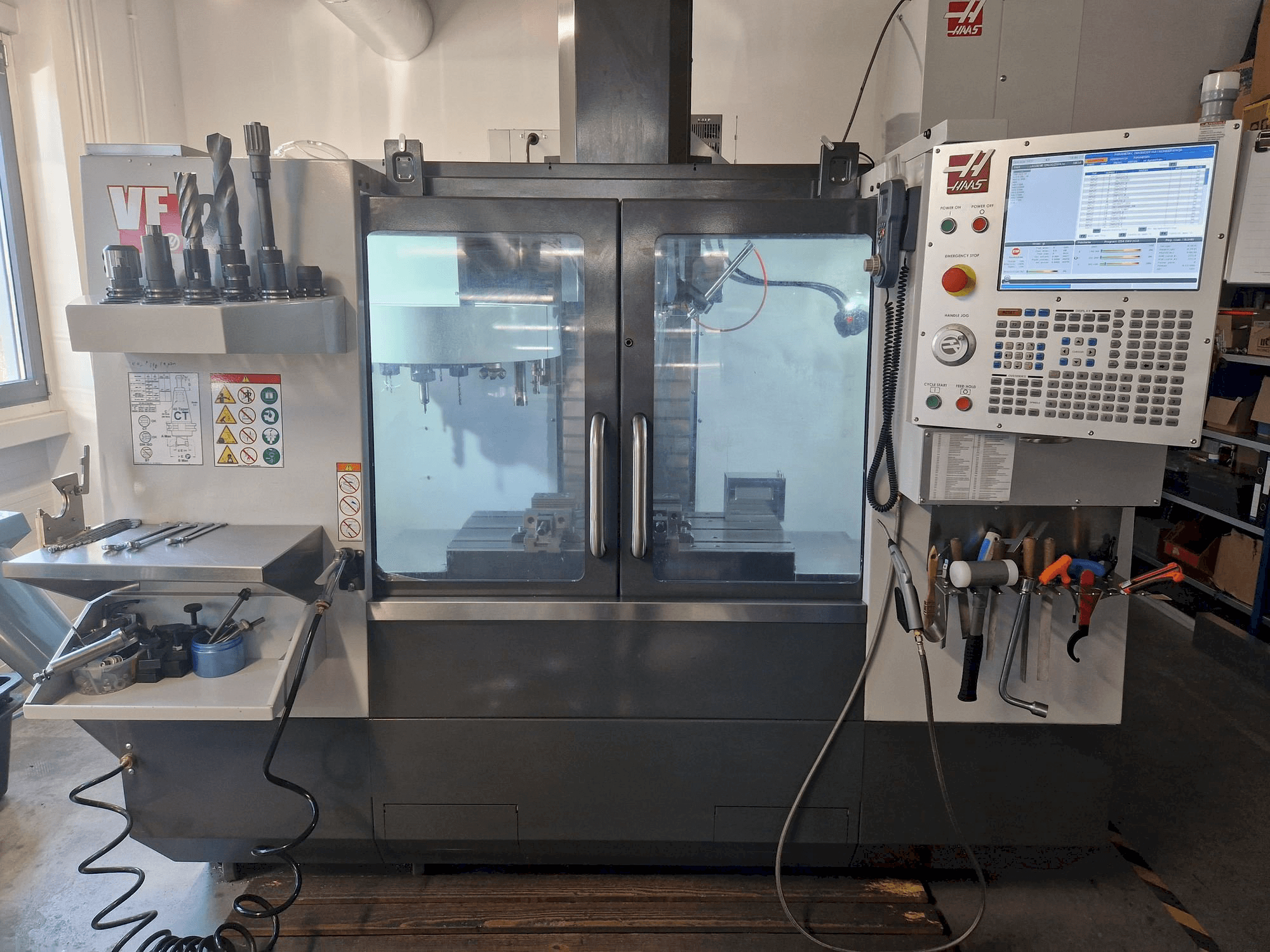Front view of HAAS VF-2 machine