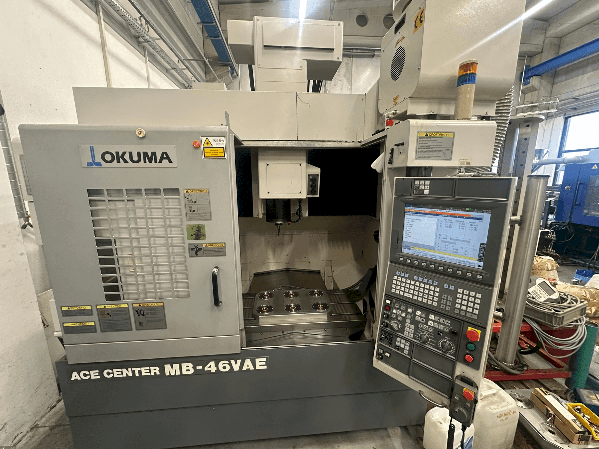 Front view of Okuma MA-46 VAE machine