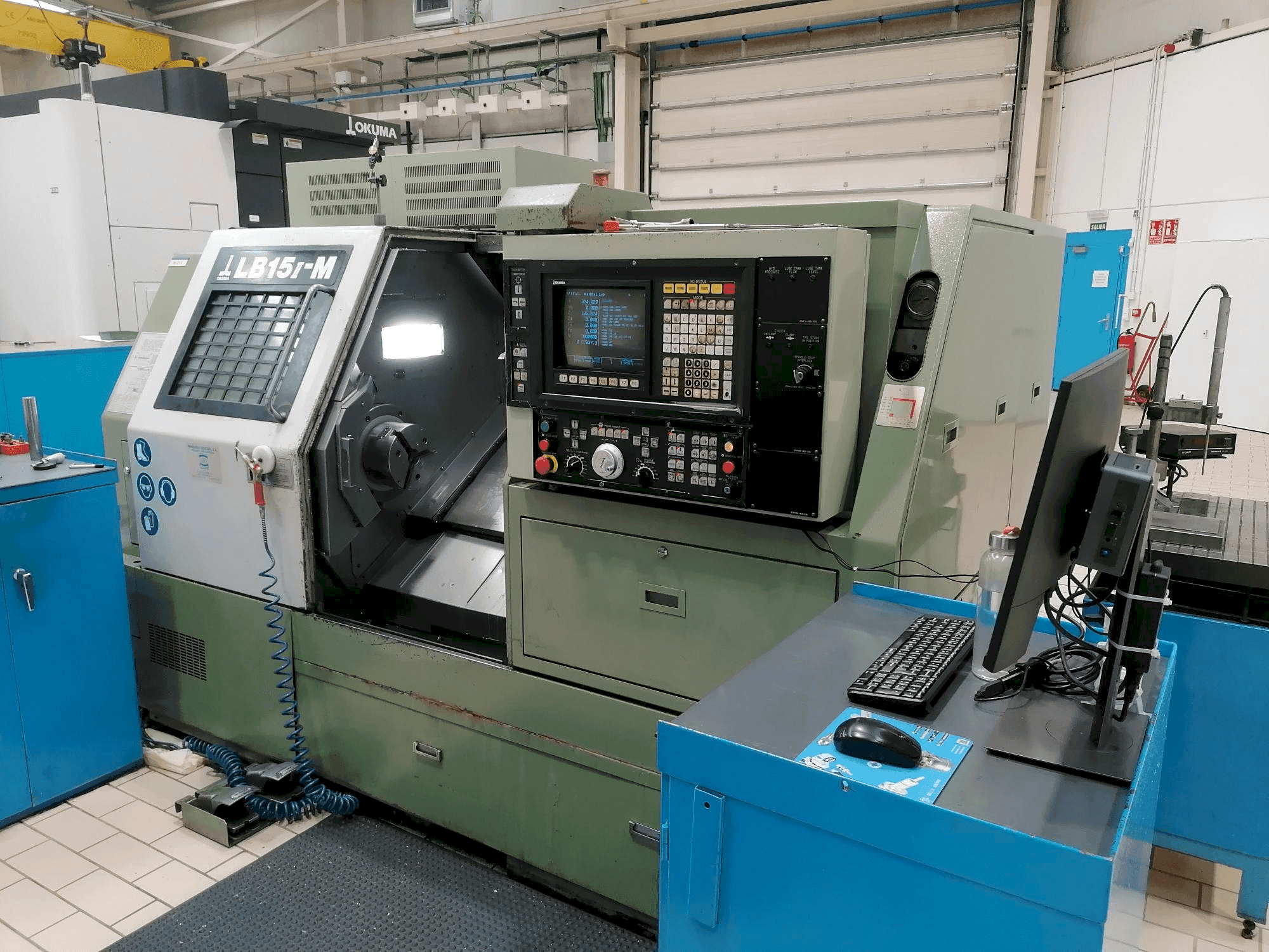 Front view of Okuma LB15-M machine