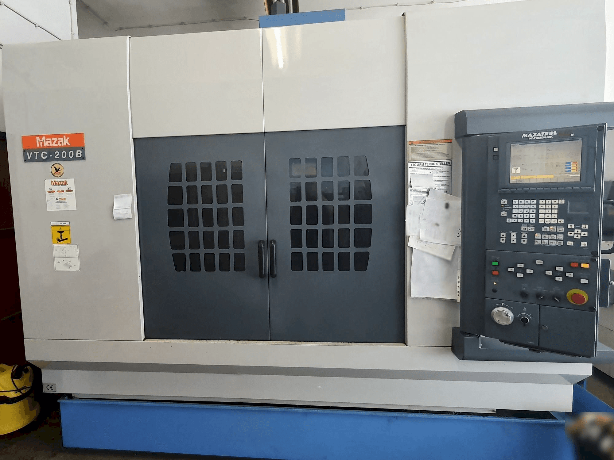 Front view of Mazak VTC-200B machine