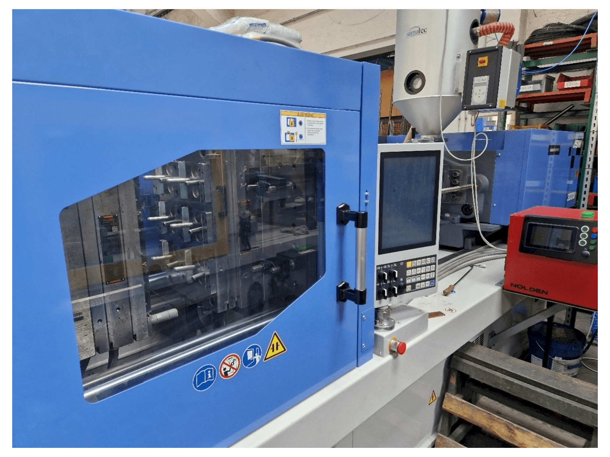 Left side view of JSW J180ADS-300U machine