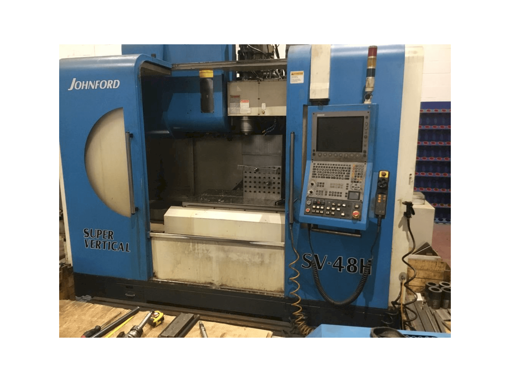 Front view of Johnford SV-48H machine