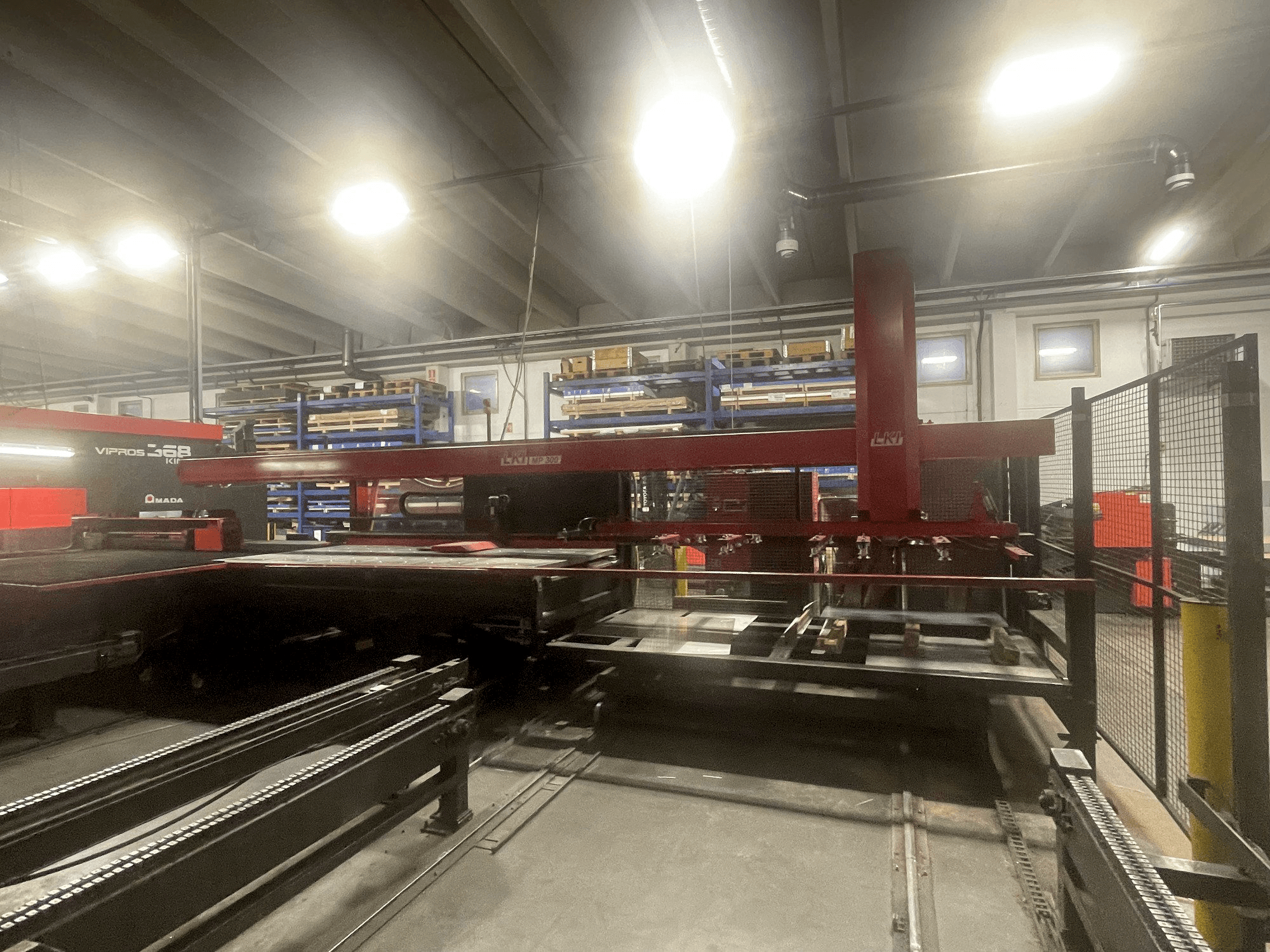Front view of Fms LINE AMADA machine
