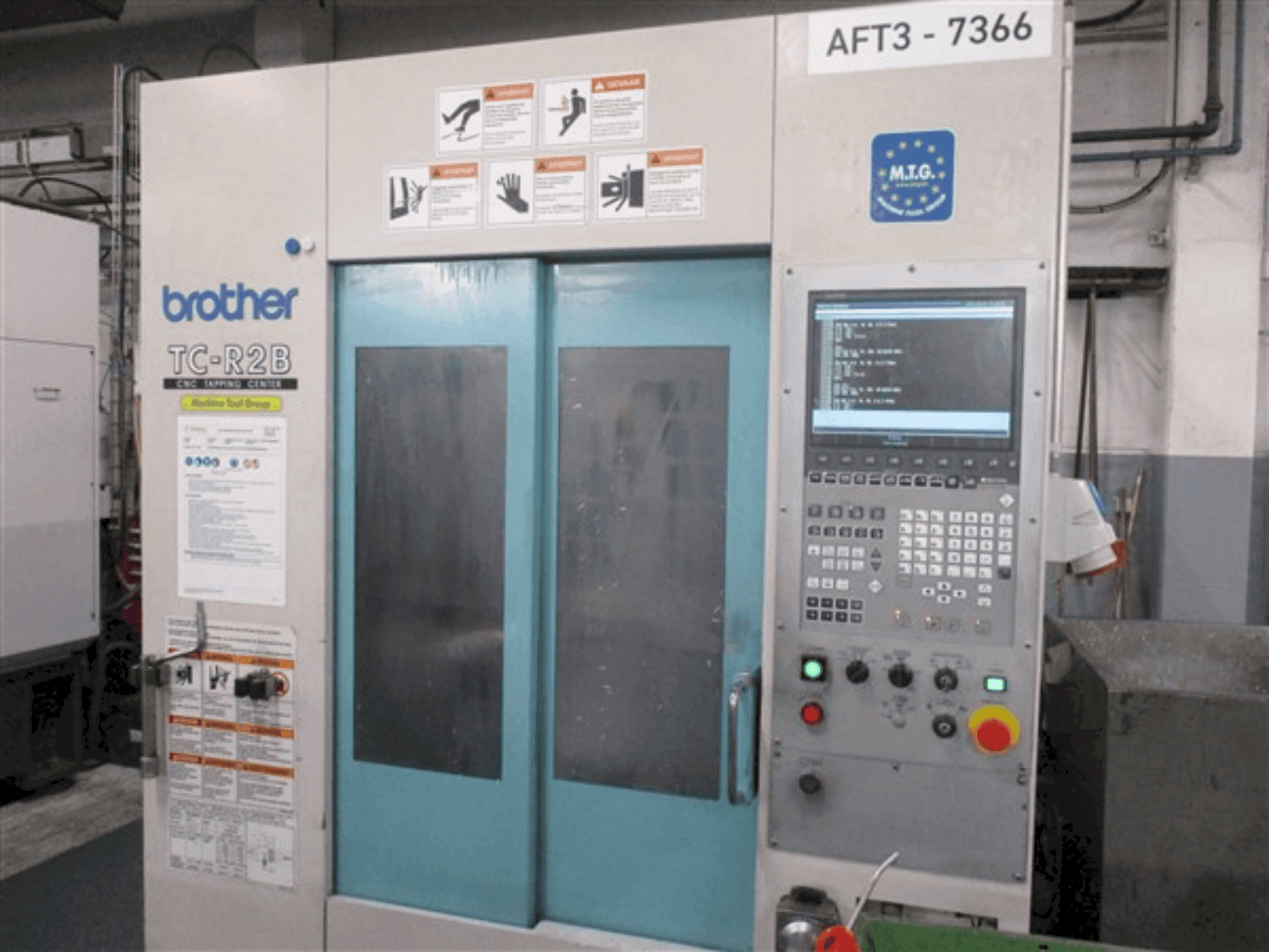 Front view of Brother TC-R2B machine