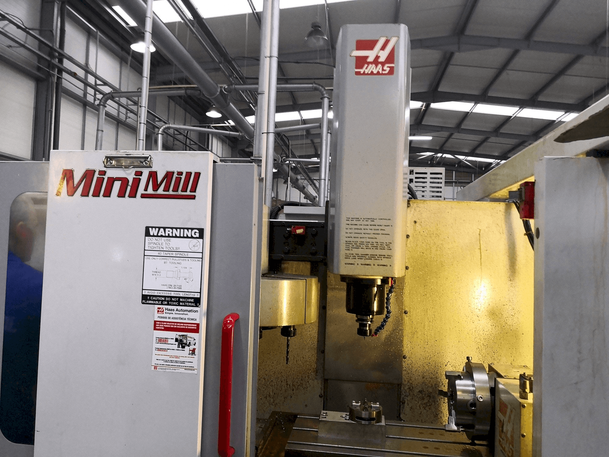 Front view of HAAS Mini Mill CE machine