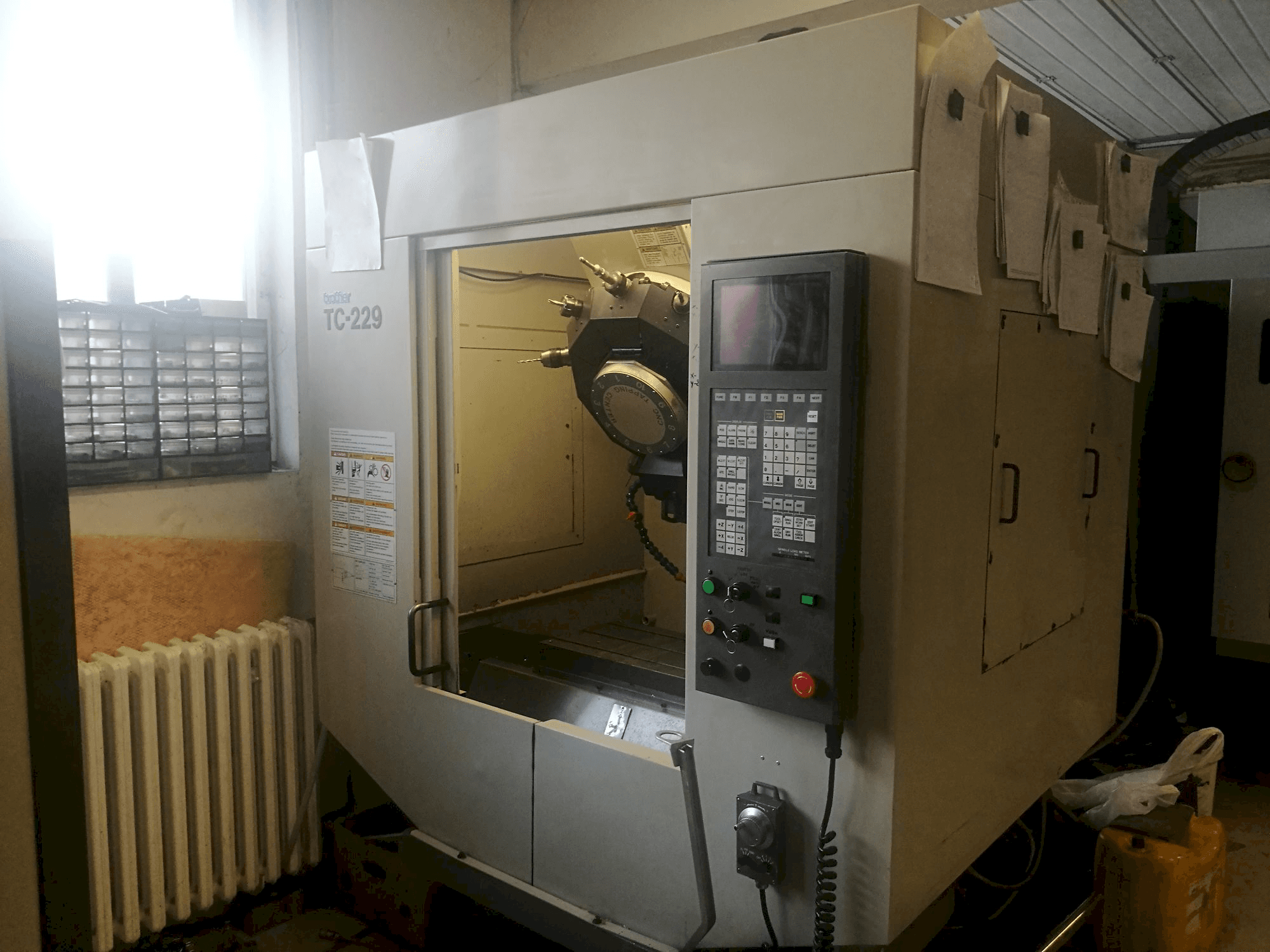 Front view of Brother TC 229 machine