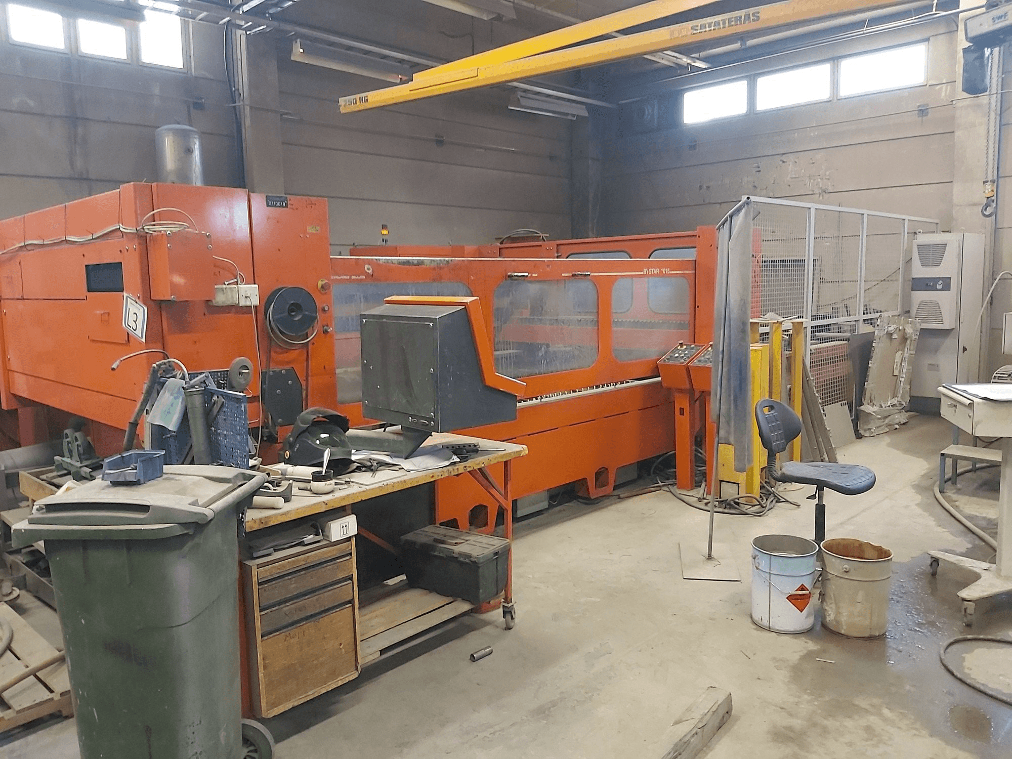 Front view of Bystronic BTL 3500 machine
