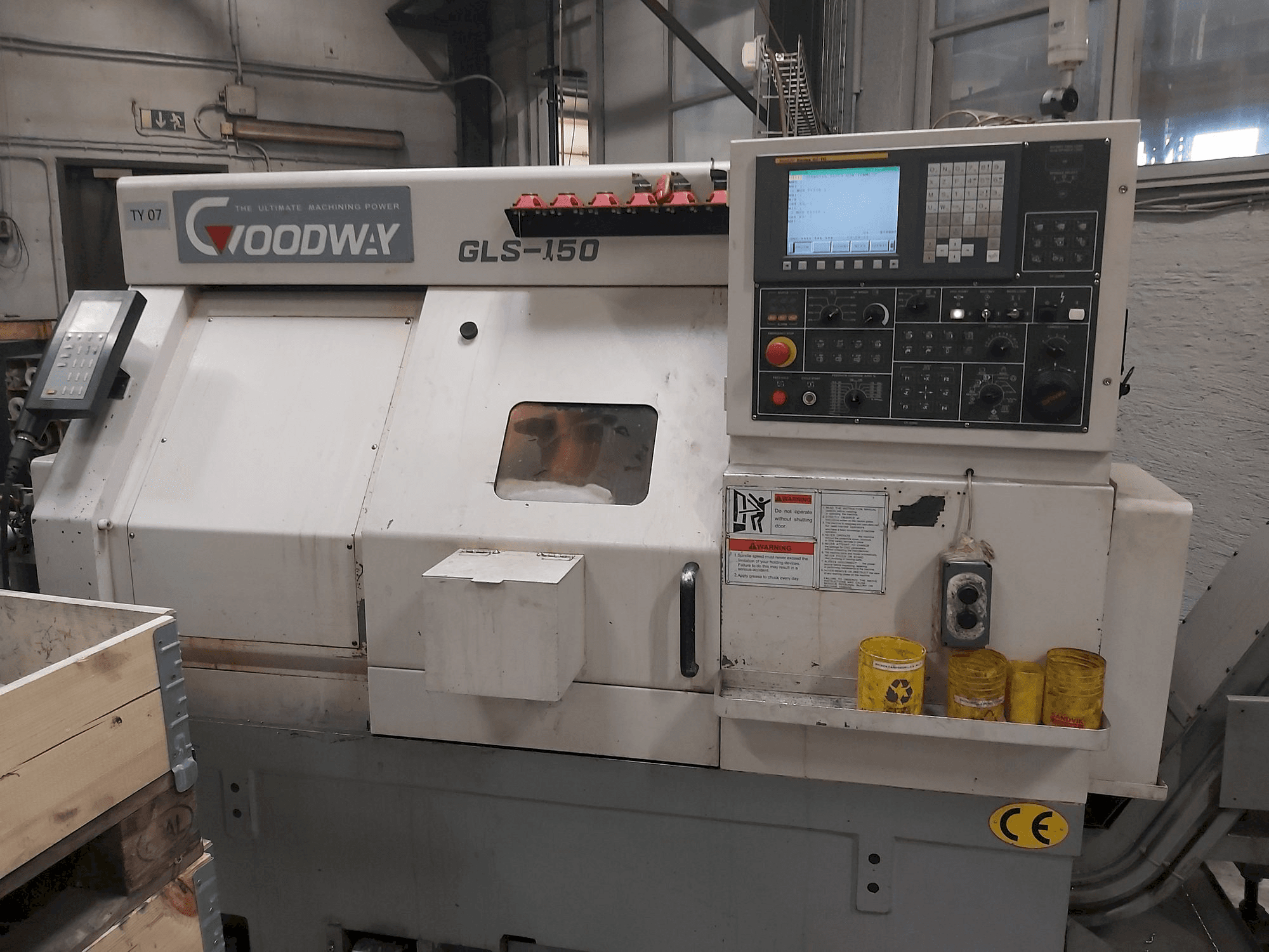 Front view of Goodway GLS-150 machine