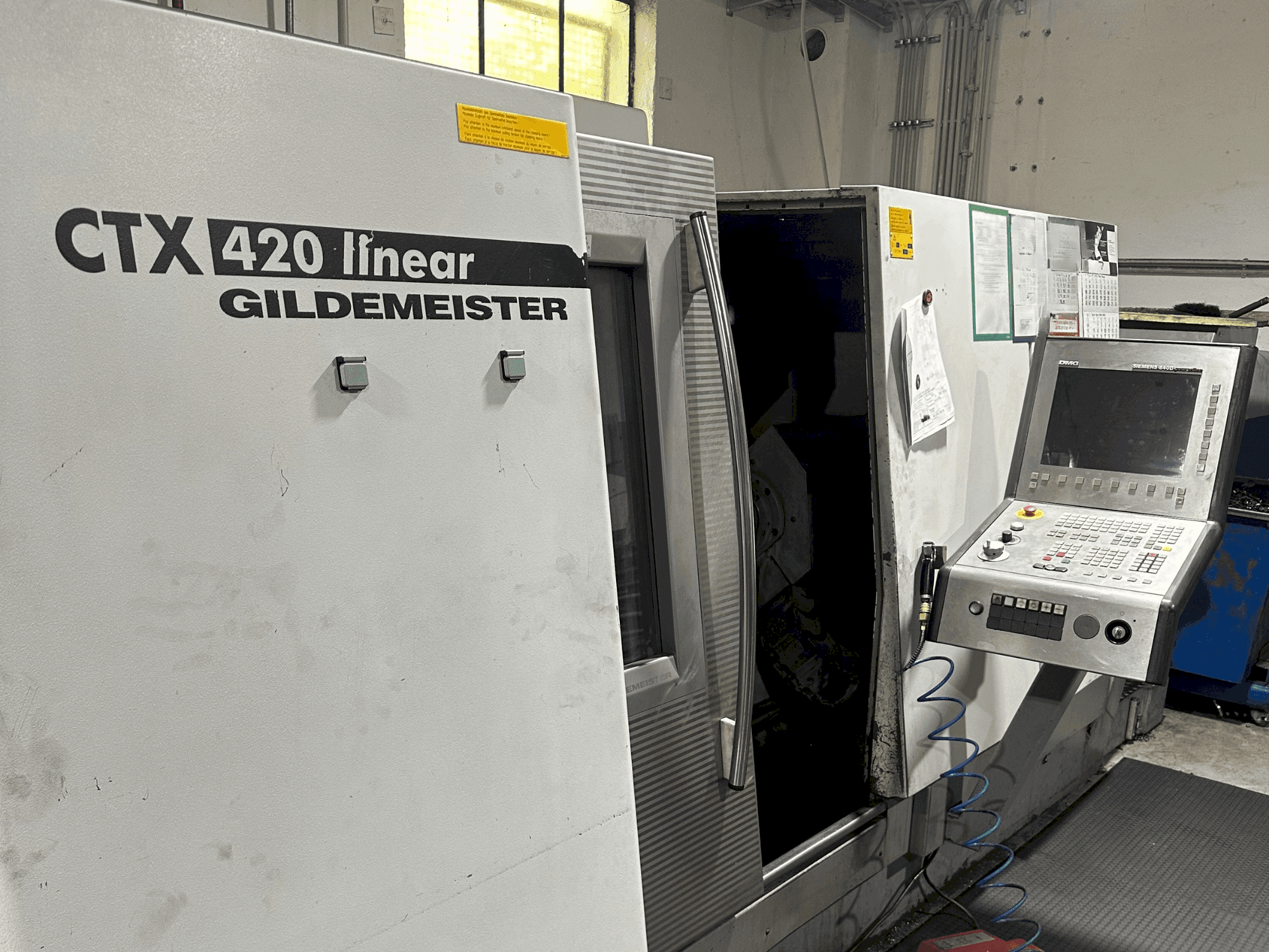 Front view of DMG CTX 420 Linear V6 machine