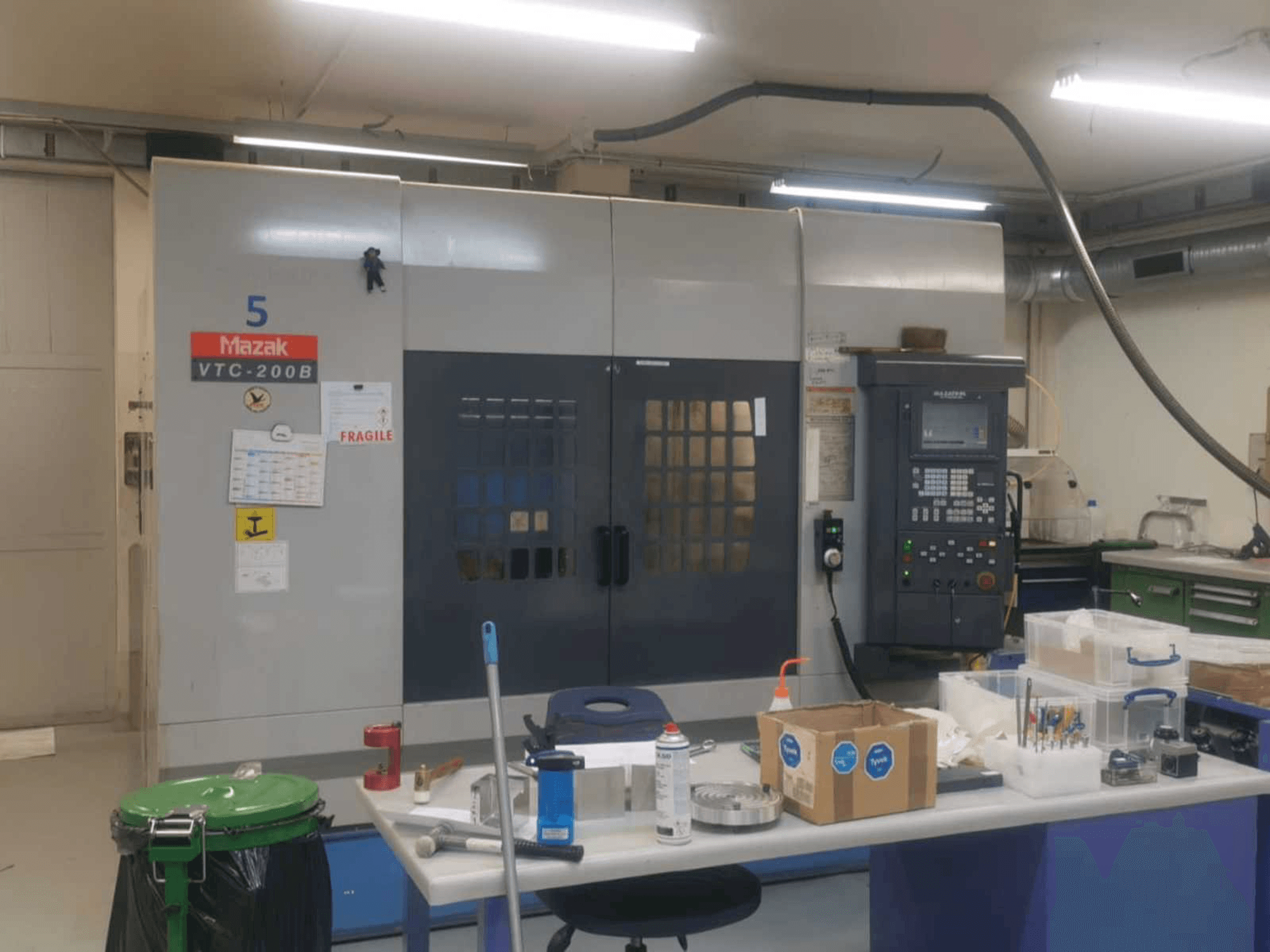 Front view of Mazak VTC 200B machine