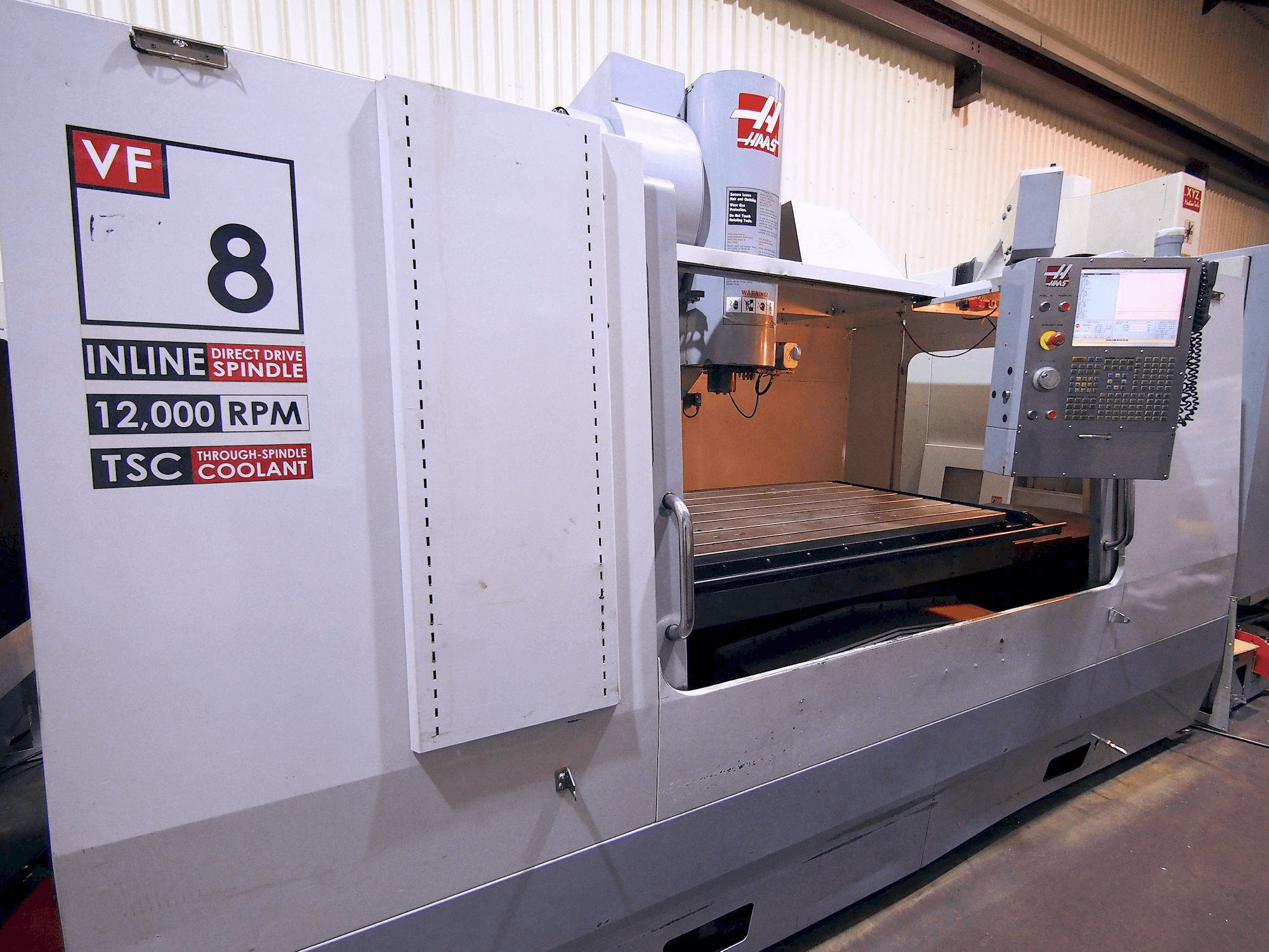 Front view of HAAS VF-8/40 CE machine