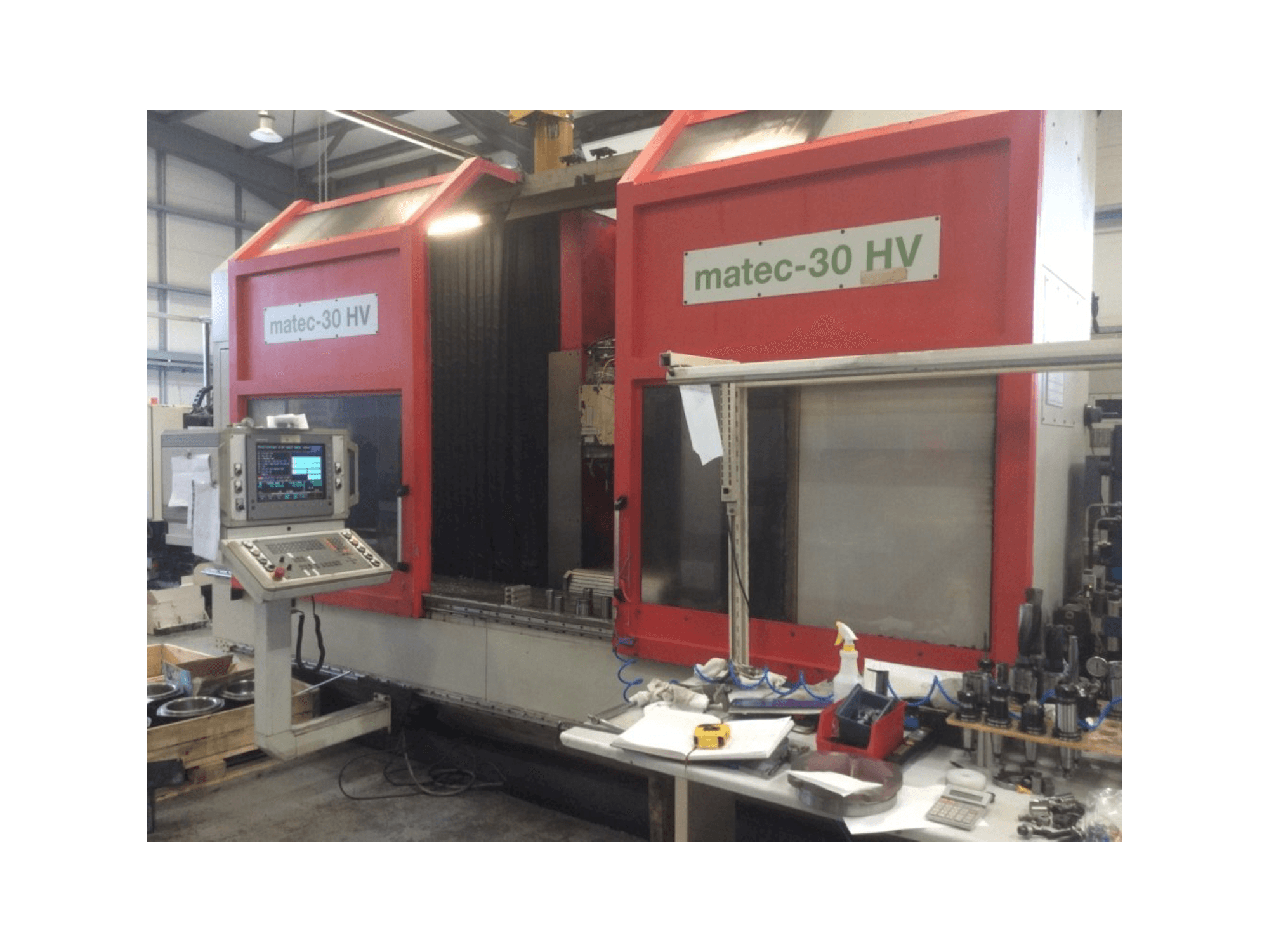 Front view of Matec 30 HV machine