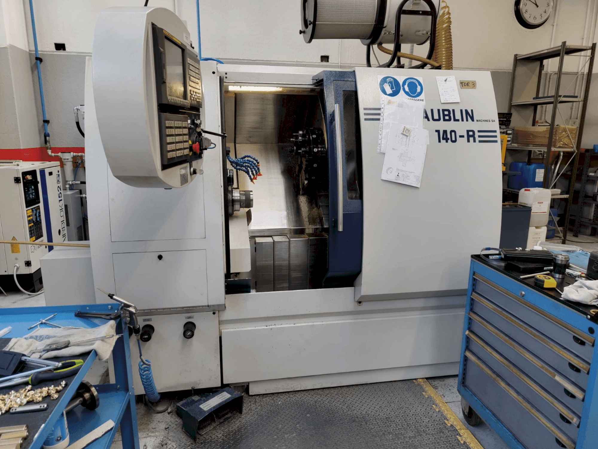 Front view of SCHAUBLIN 140R CNC machine