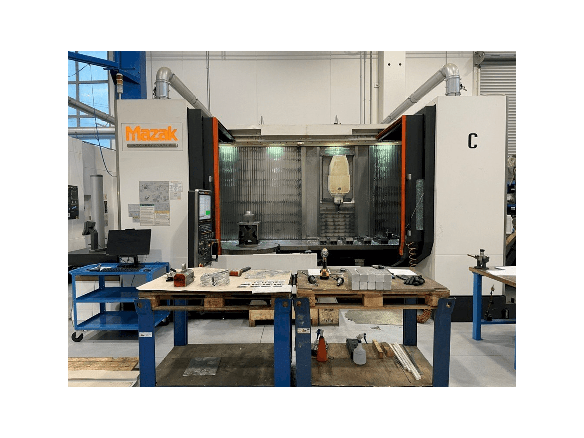 Front view of Mazak VTC 800/30 SLR machine