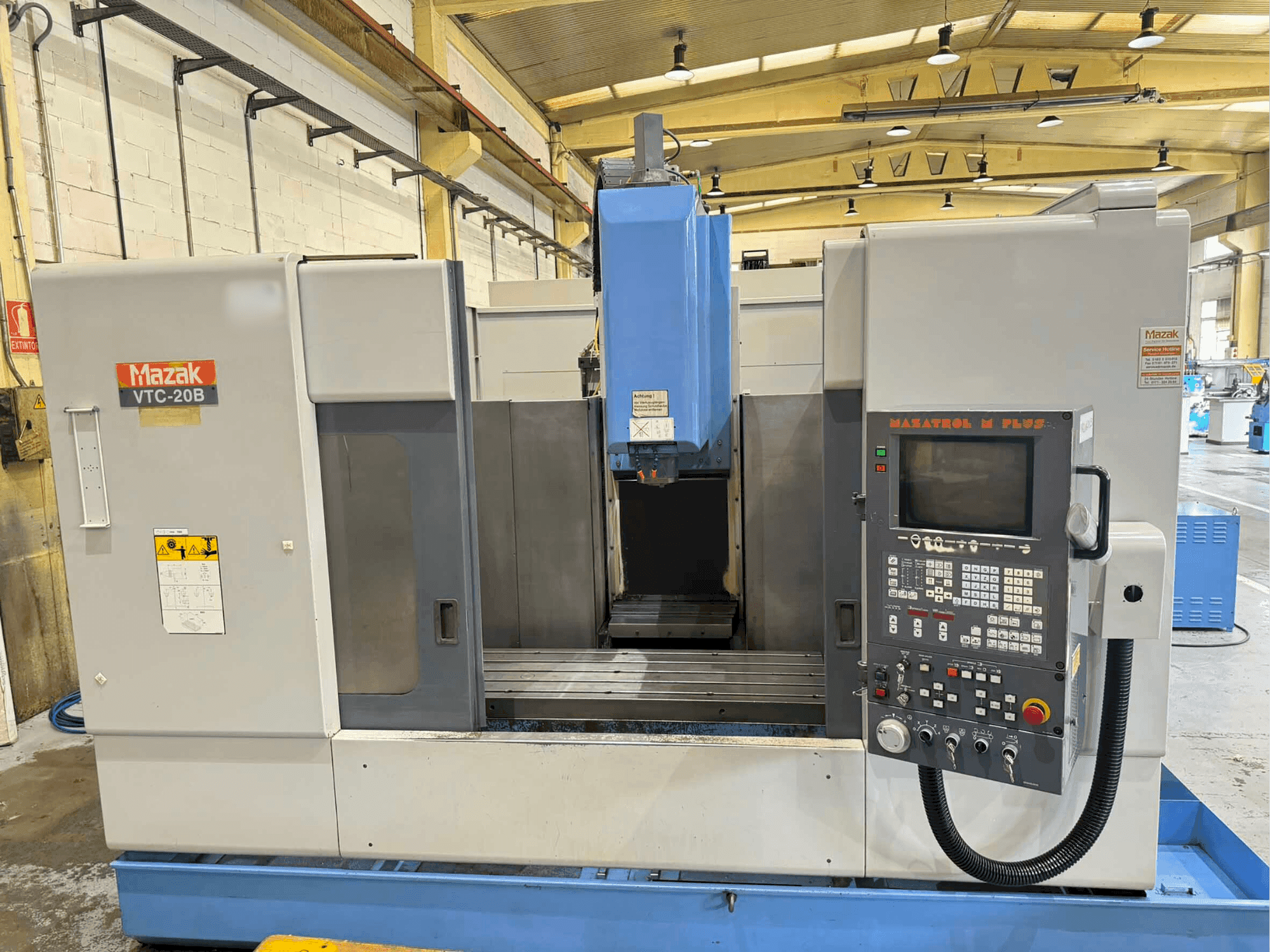 Front view of Mazak VTC 20 B machine