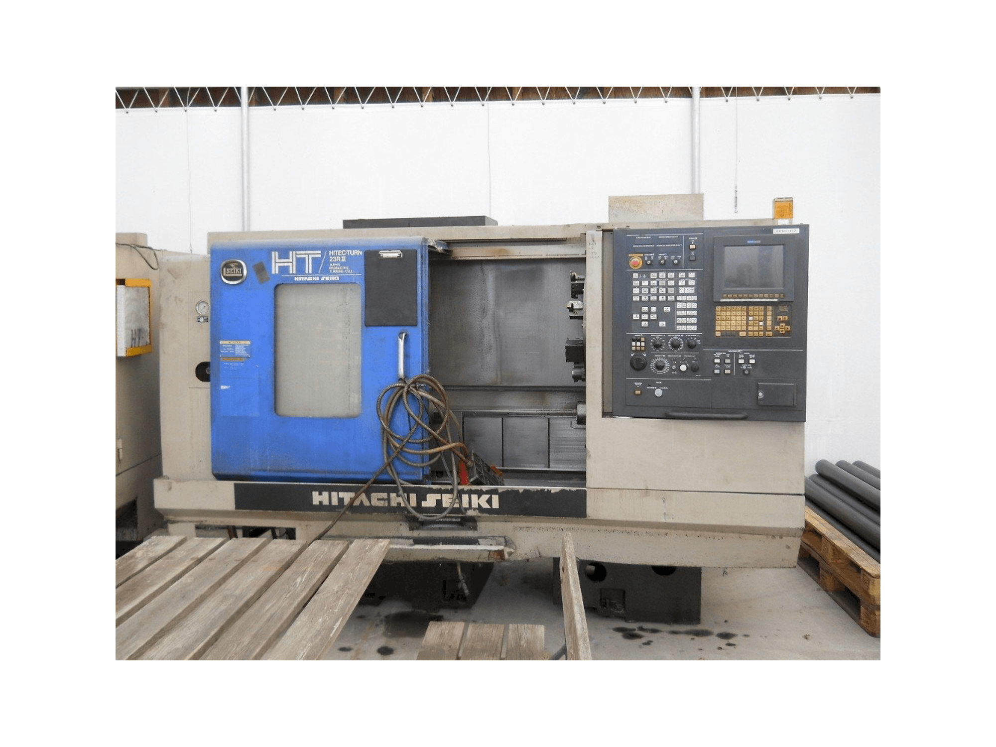 Front view of HITACHI SEIKI HITEC-TURN 23R III machine