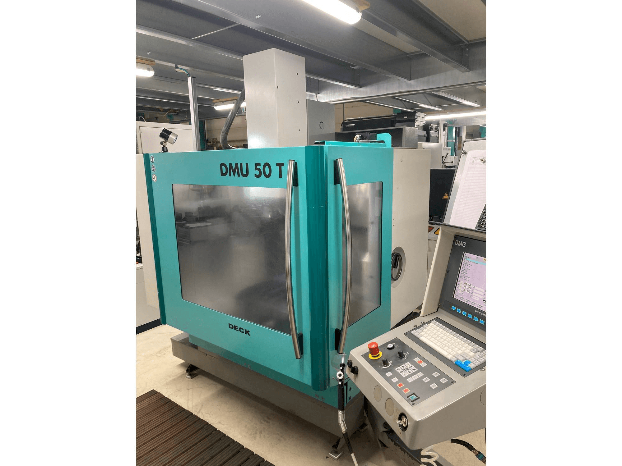 Front view of DMG DMU 50 T machine