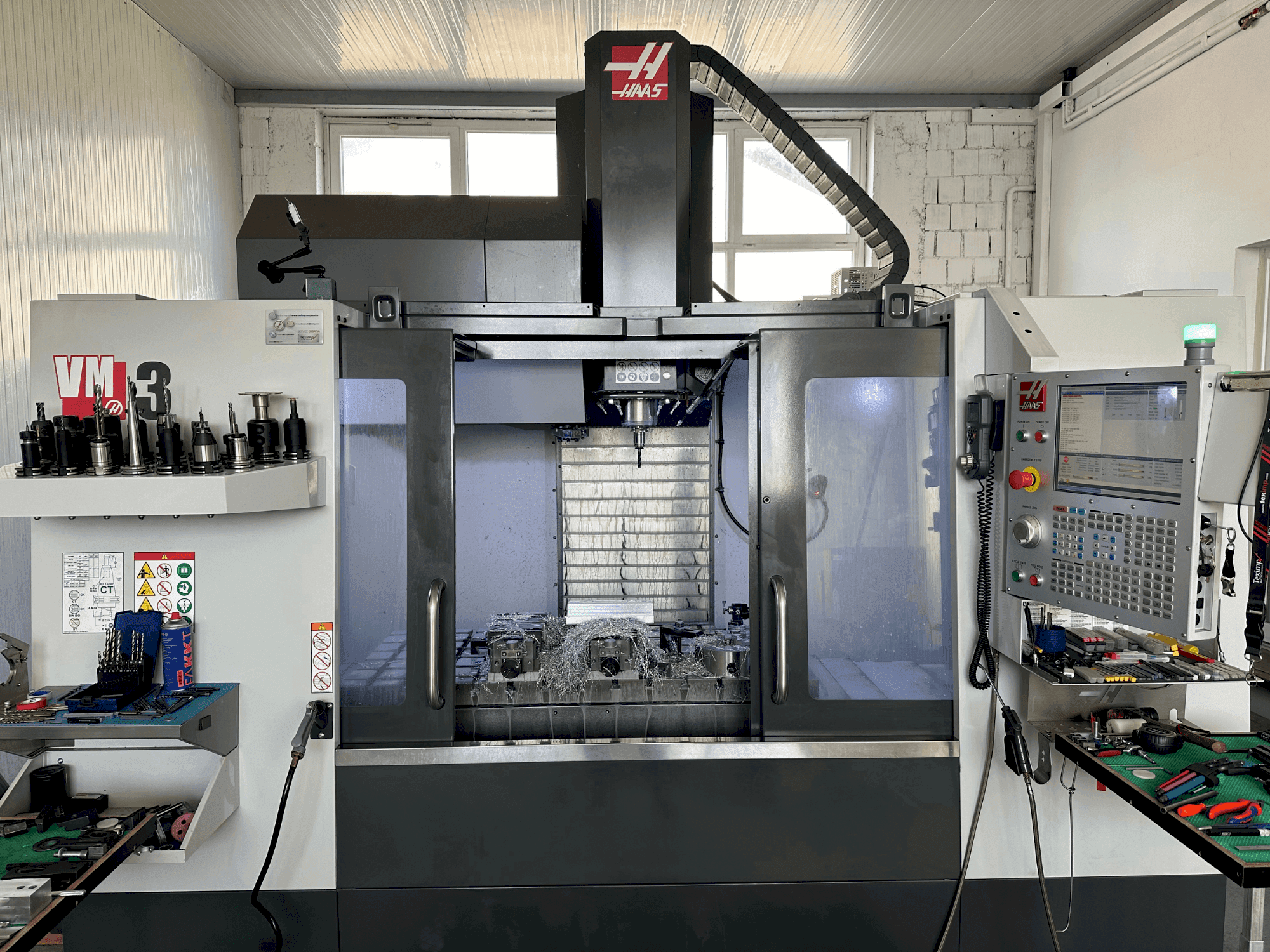 Front view of HAAS VM-3 machine