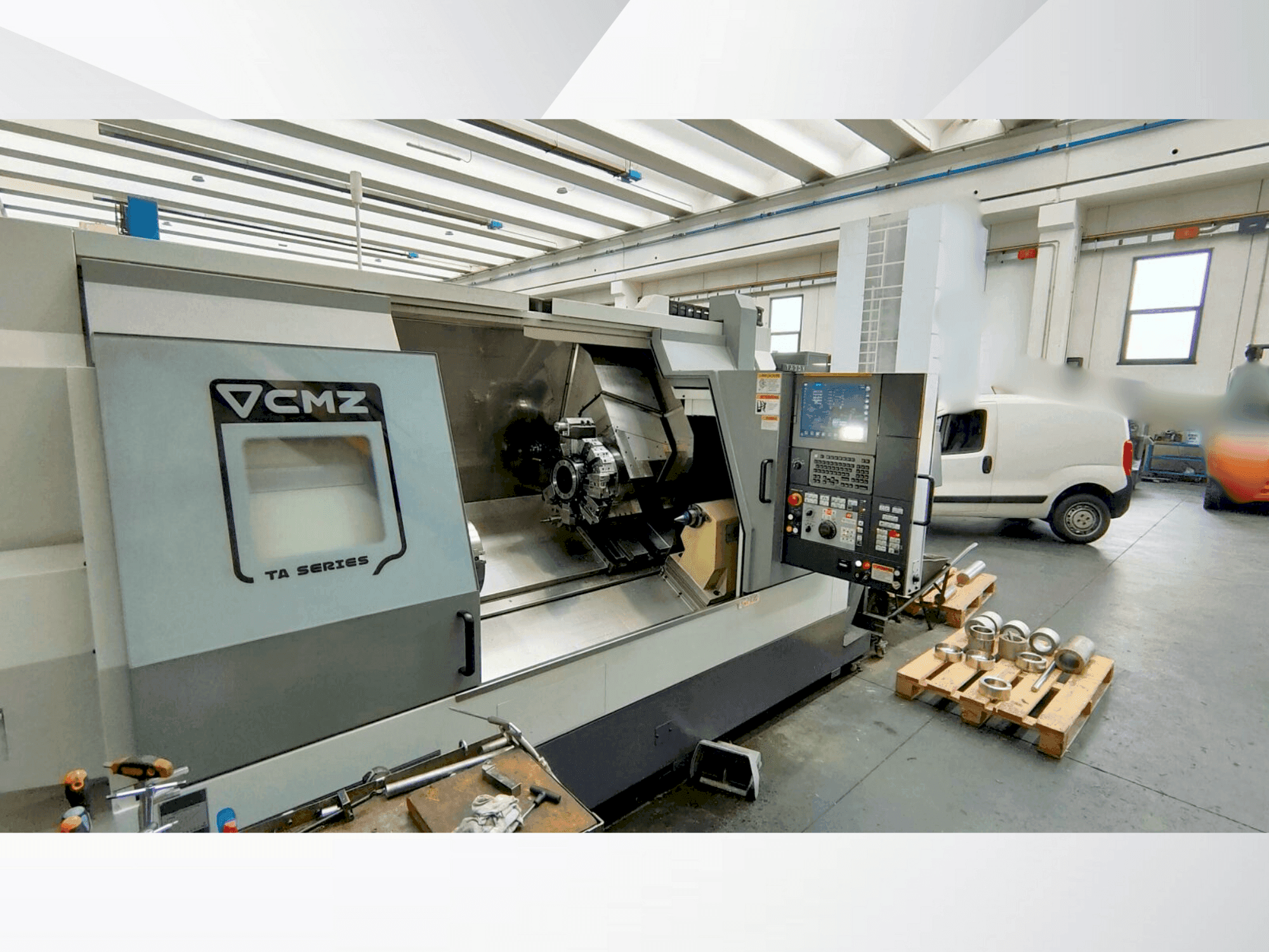 Front view of CMZ TA 30 TY 1100 machine