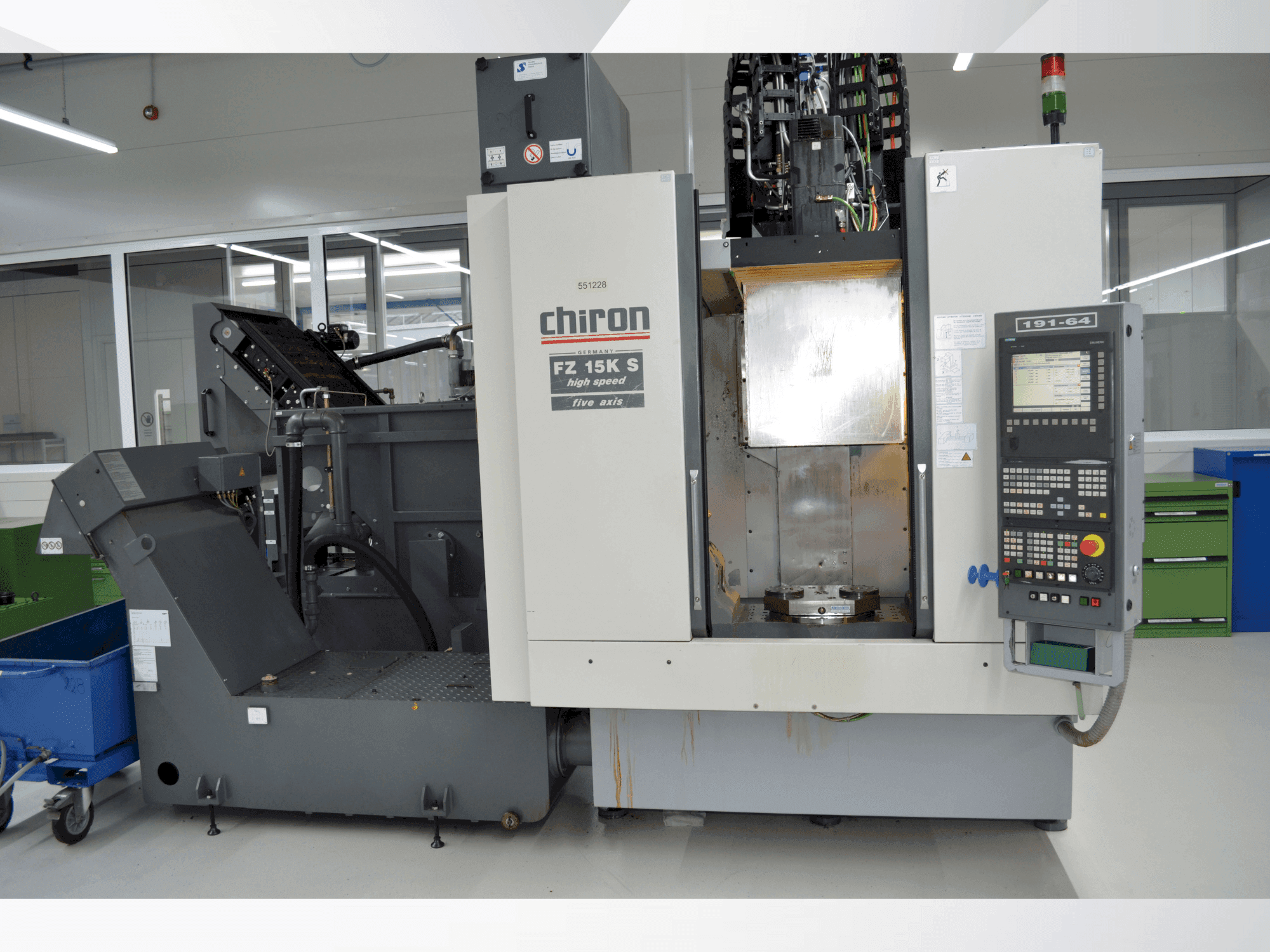 Front view of CHIRON FZ 15KS five axis high speed machine