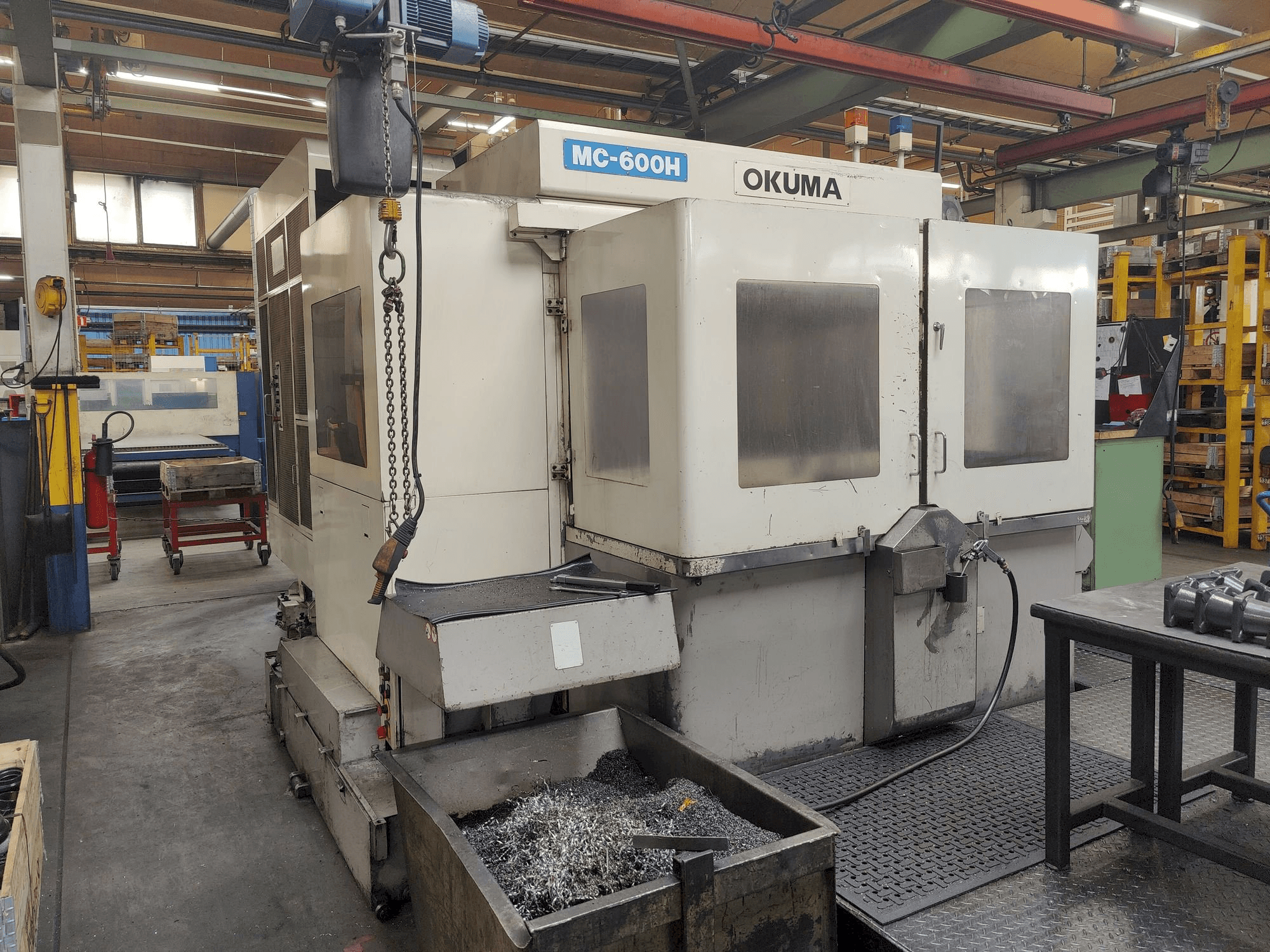 Front view of Okuma MC-600 H machine