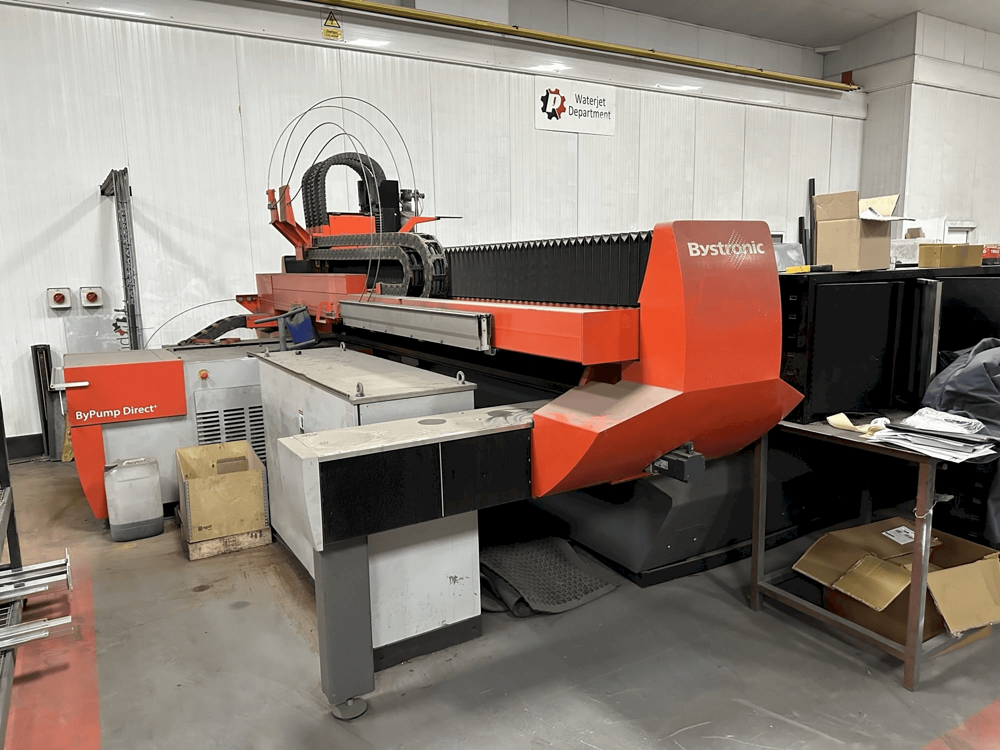 Front view of Bystronic Byjet Flex 6030 Waterjet machine