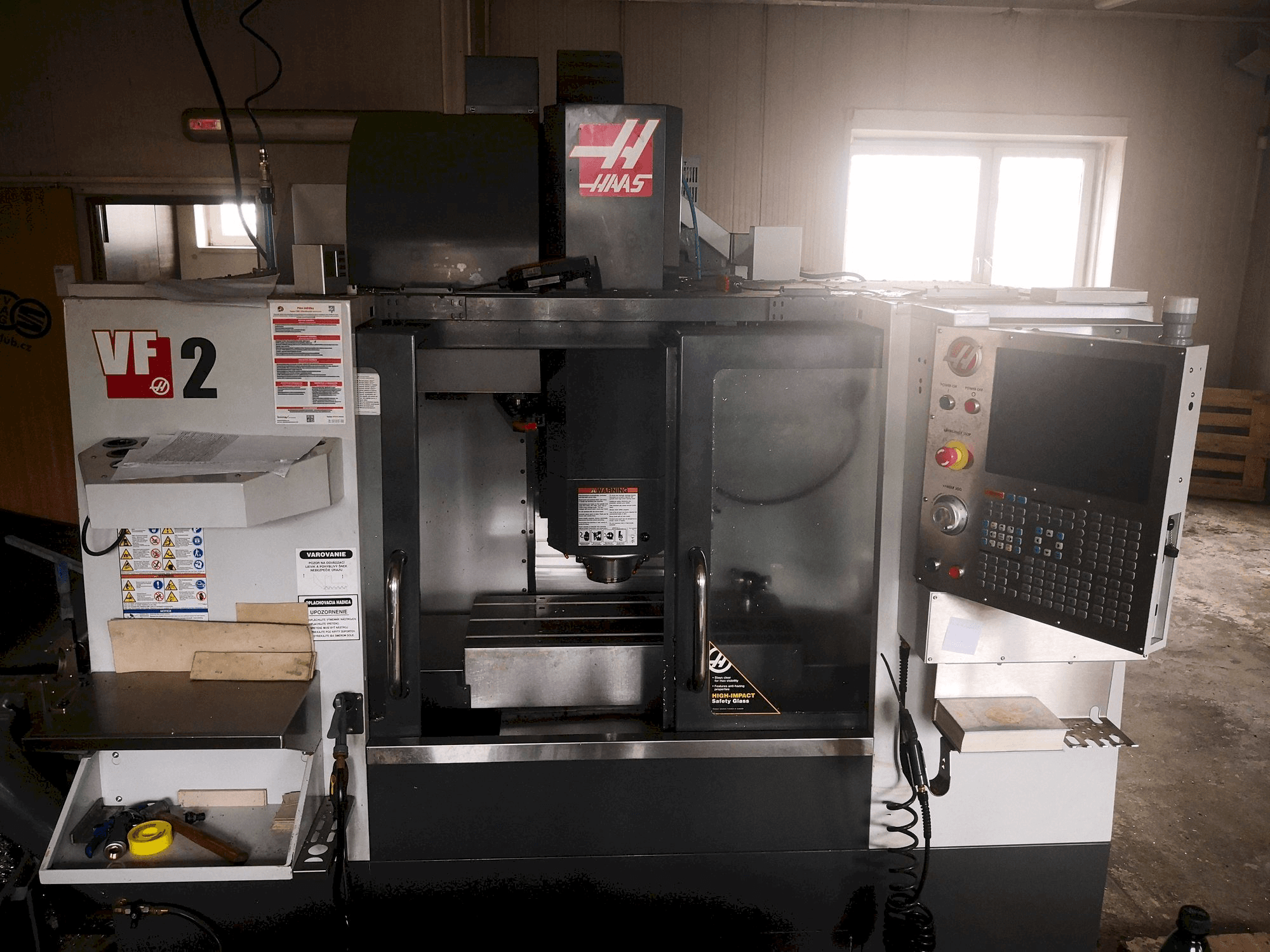 Front view of HAAS VF-2 machine