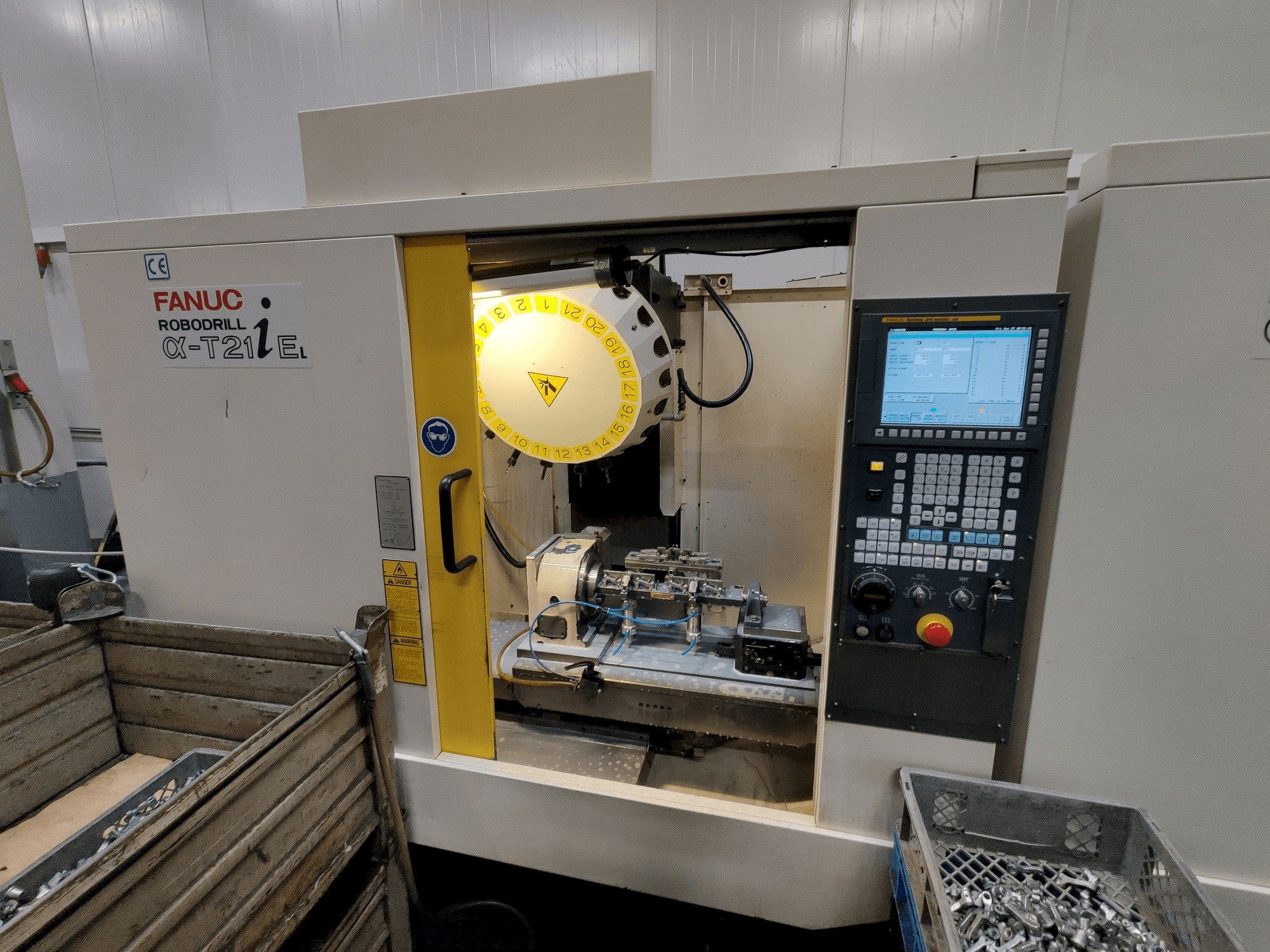 Front view of FANUC Robodrill α-T21iEL machine