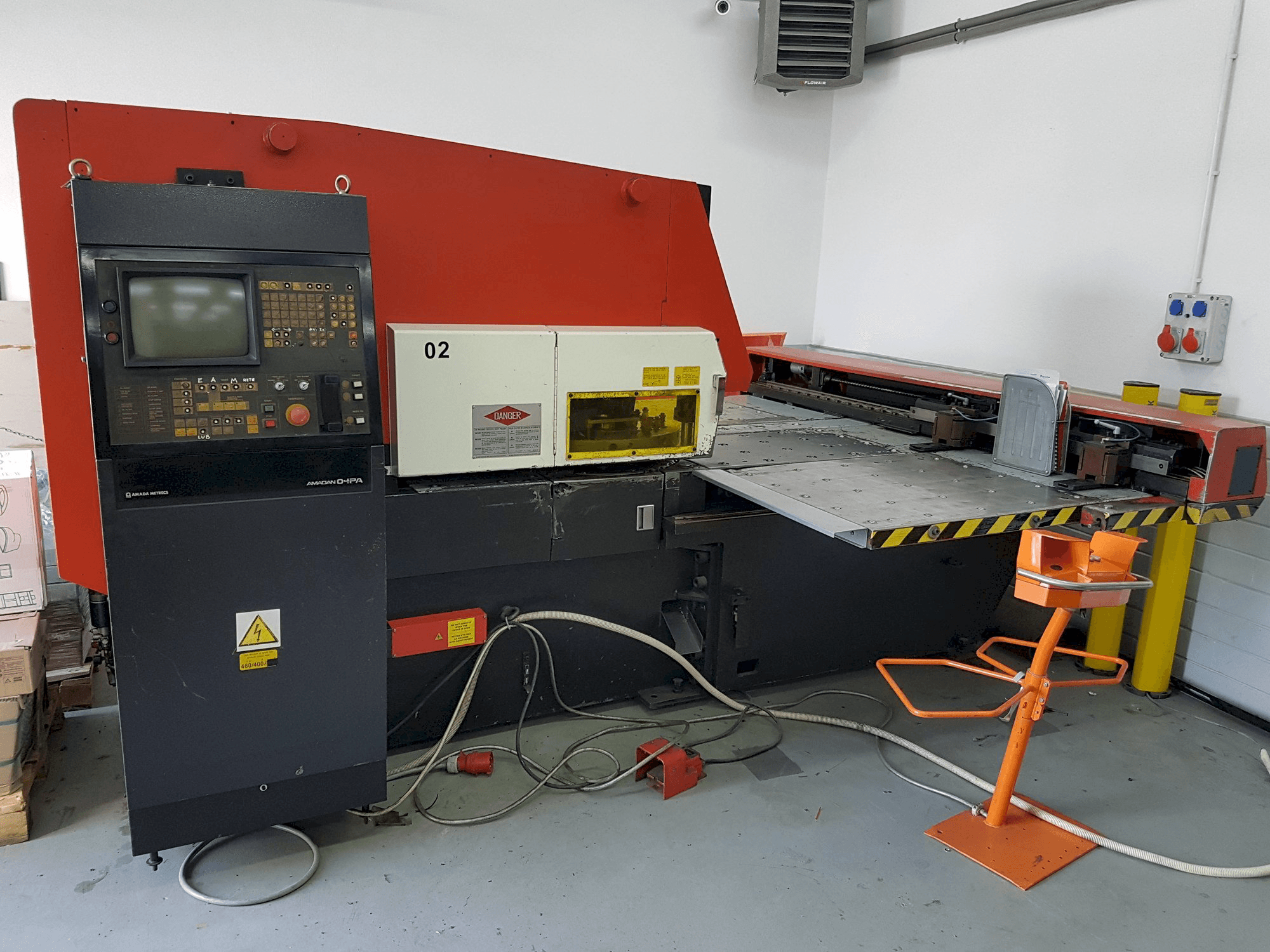 Front view of AMADA ARIES 245 machine