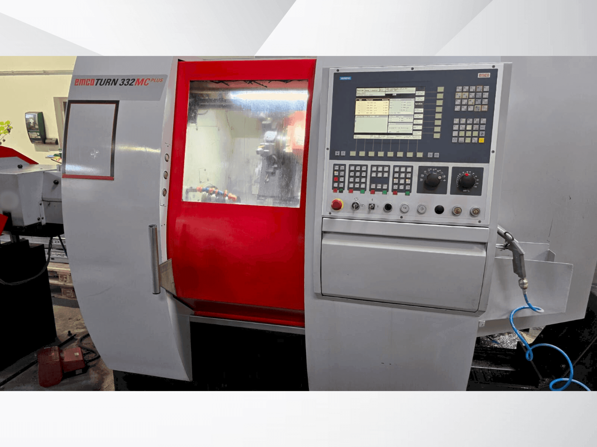 Front view of EMCO TURN 332 MC machine