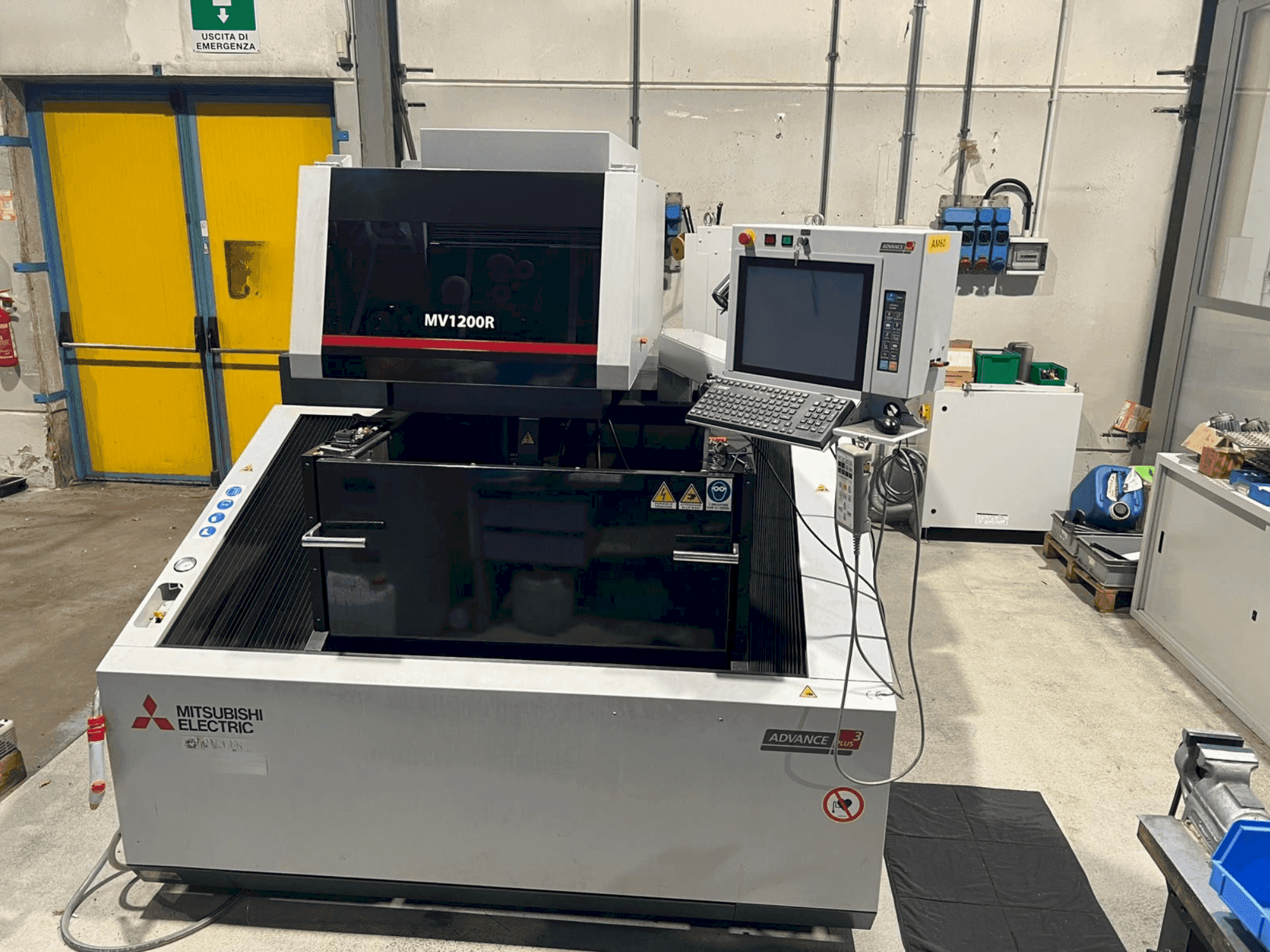 Front view of Mitsubishi MV1200R machine