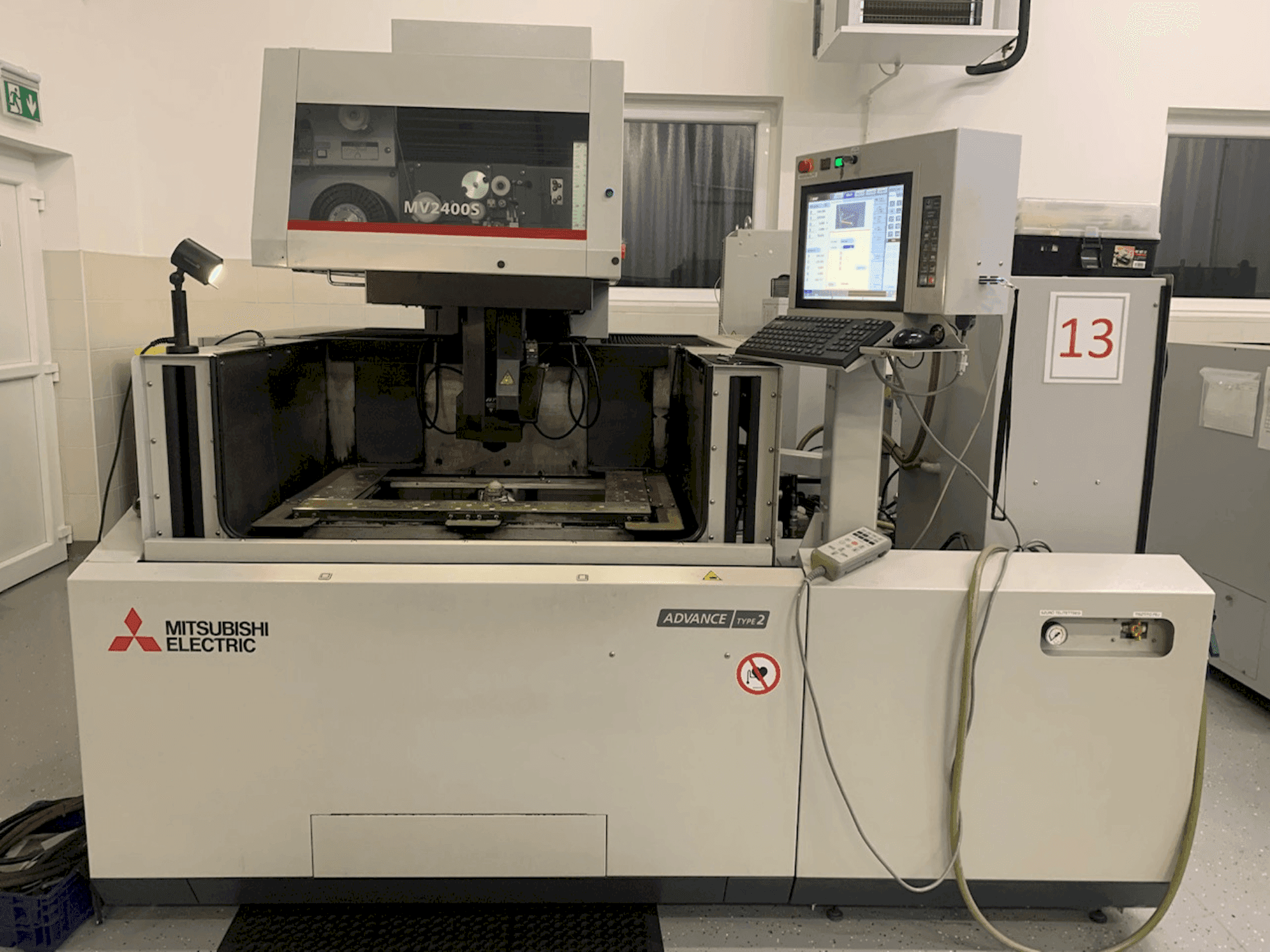 Front view of Mitsubishi MV2400S machine