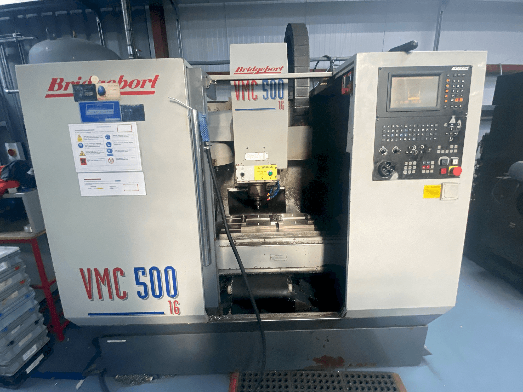 Front view of Bridgeport VMC 500/16 machine