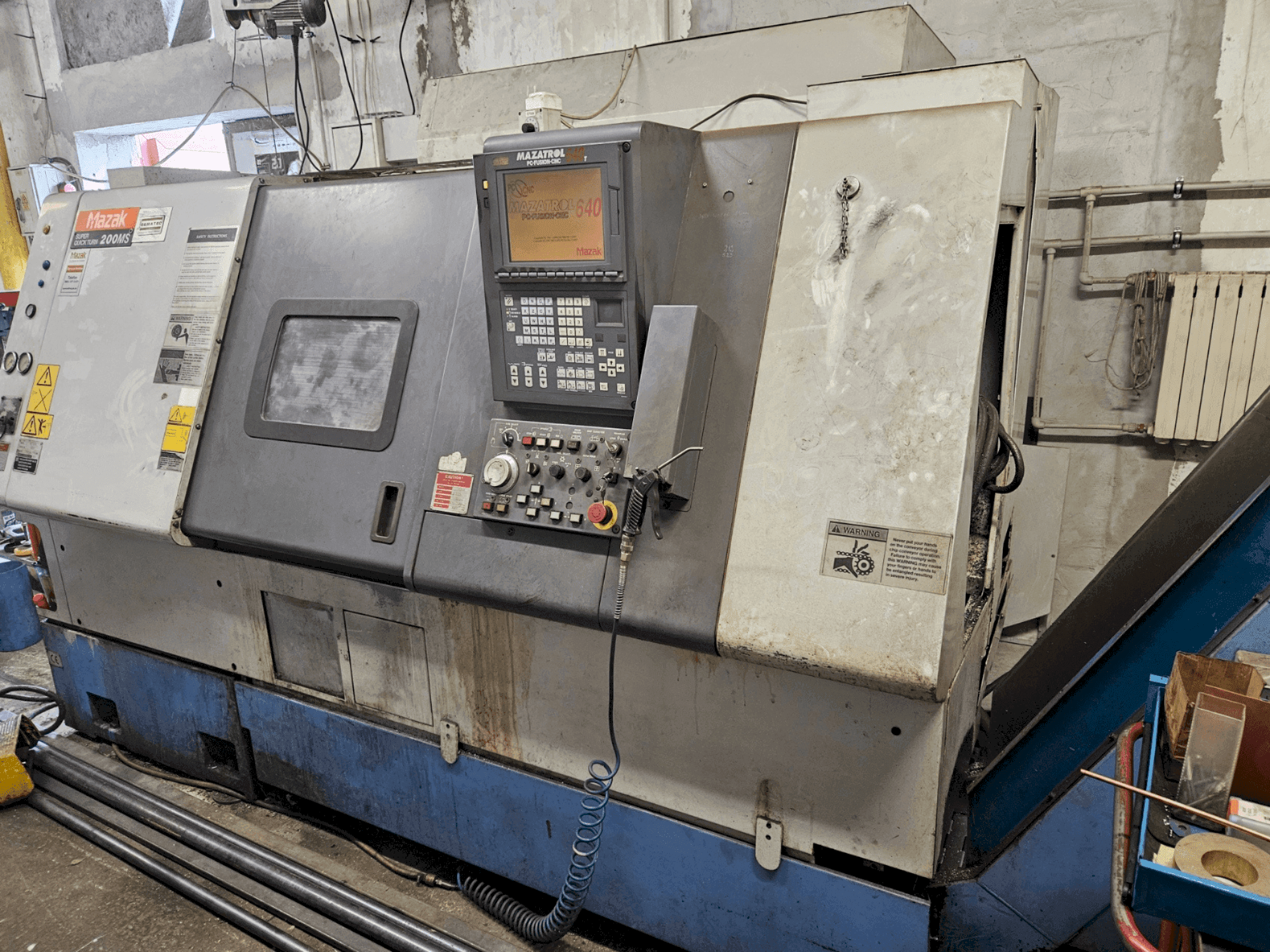 Front view of Mazak SQT 200 MS machine