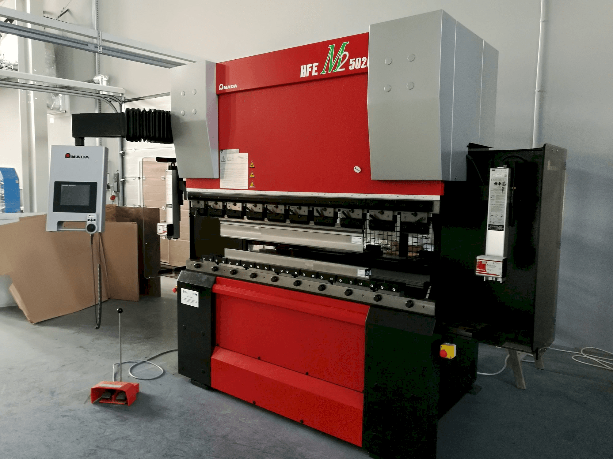Front view of AMADA HFE M2 5020 machine