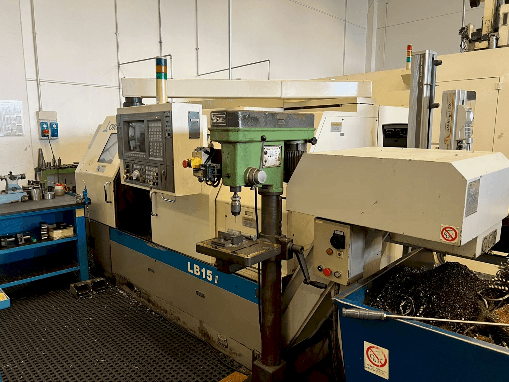 Front view of Okuma LB15-II machine