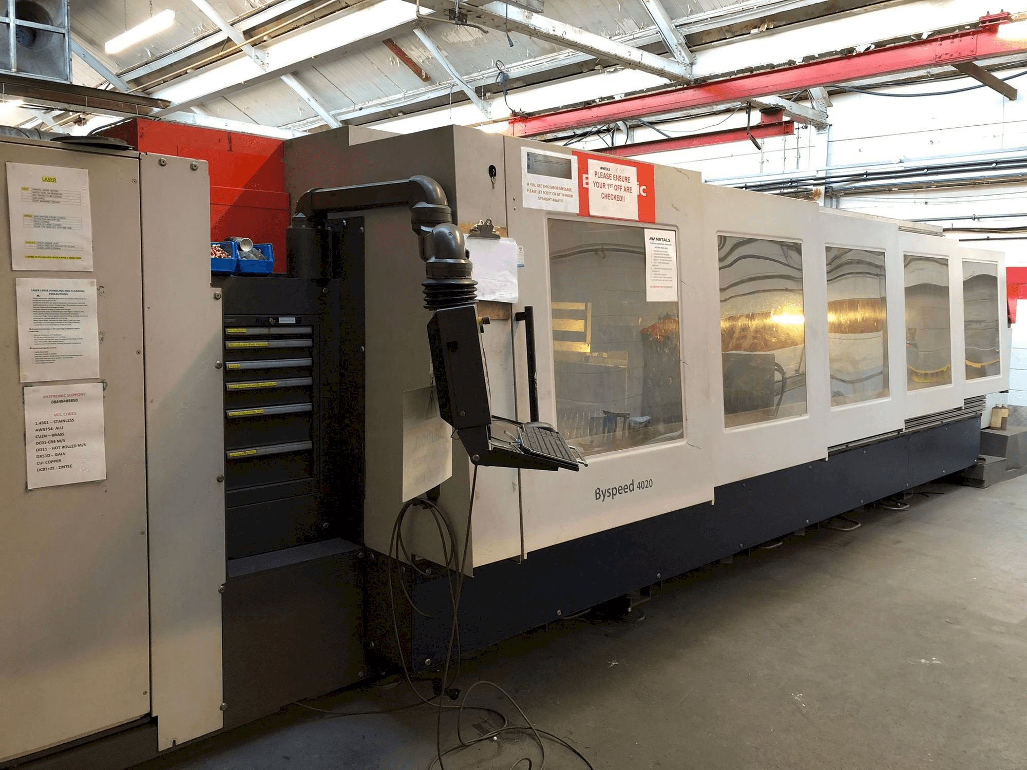 Front view of Bystronic BySpeed 4020 machine
