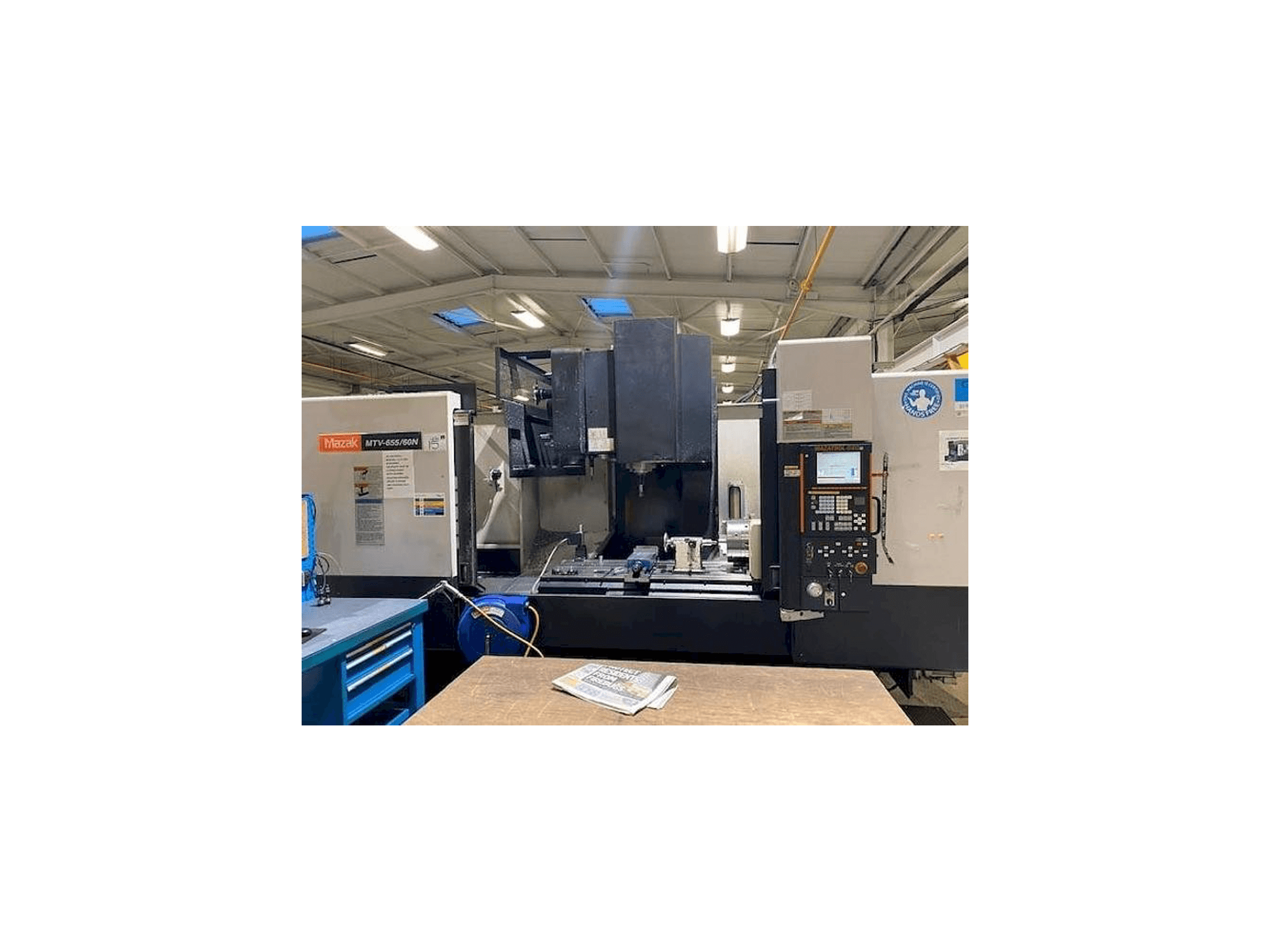 Front view of Mazak MTV 655/60N machine