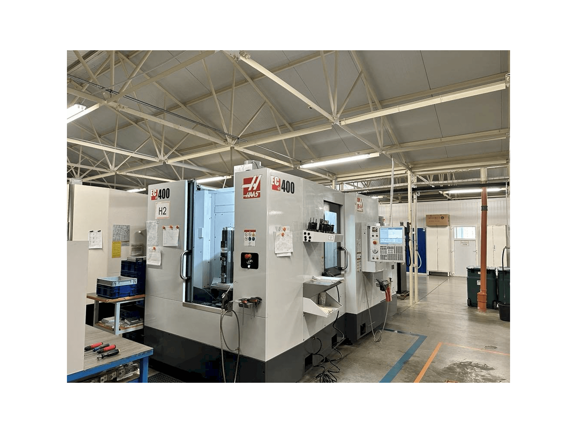 Front view of HAAS EC-400 machine