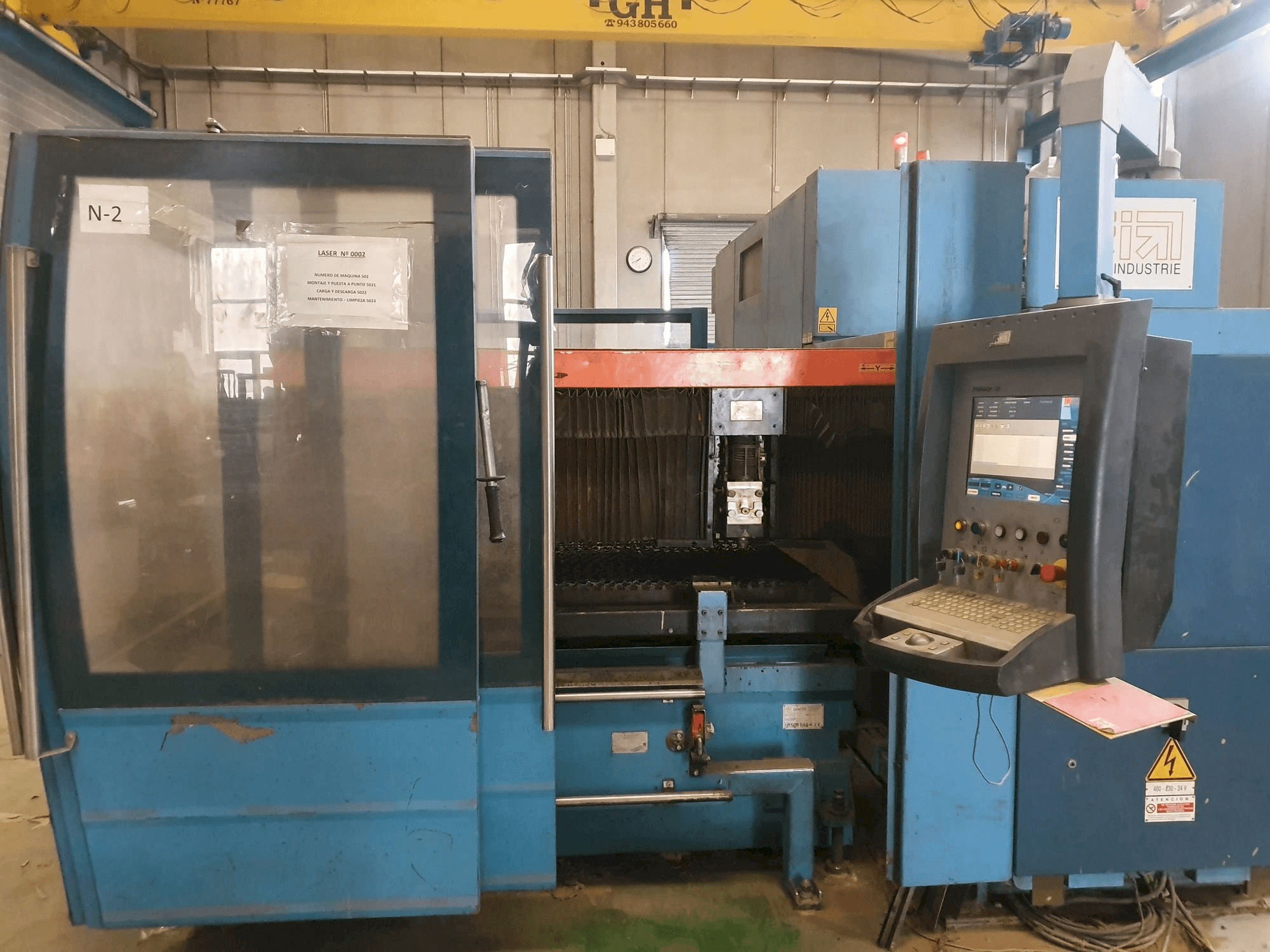 Front view of Prima Industrie Platino 1530HS machine